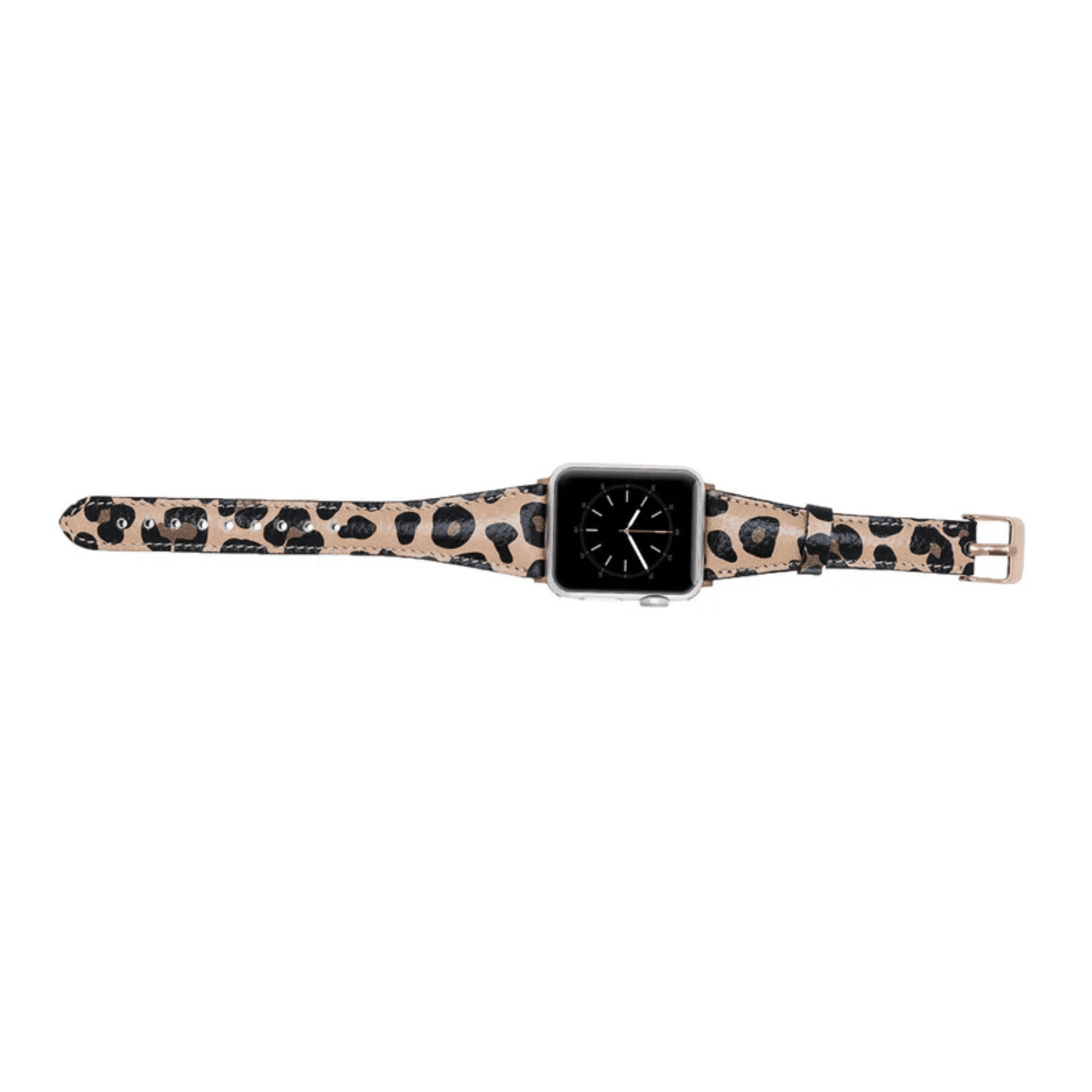 Classic Leopard Print Leather Apple Watch Band Dallas LEATHERE