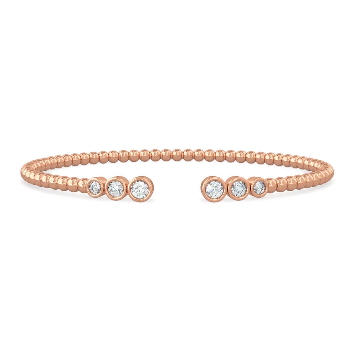 Women’s Bangle Sparkle Diamonds Eighteen K Gold - Rose Gold Aquae Jewels