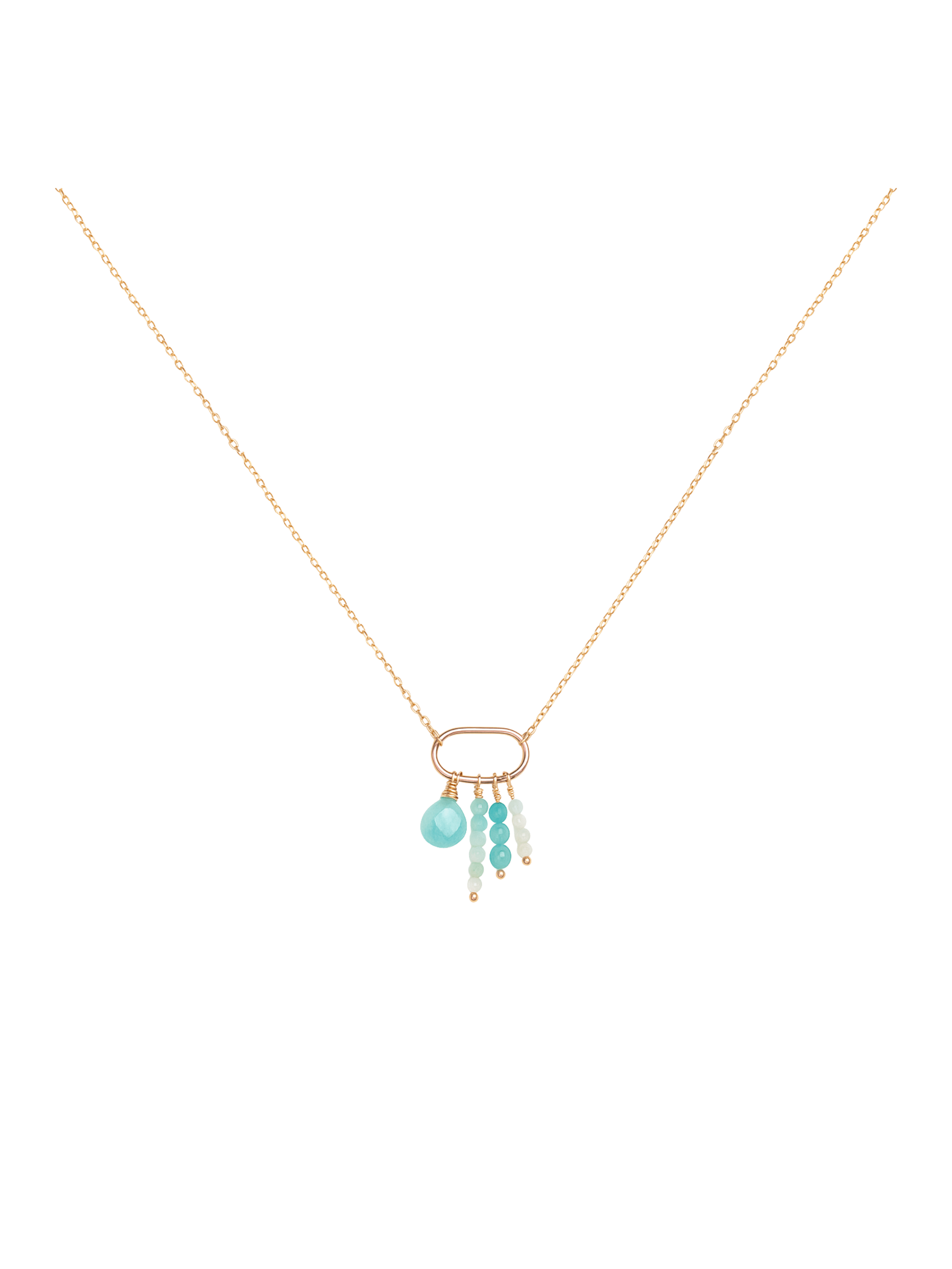 Inari Jewellery Women's Gold / Blue / White Nami Necklace In Gold