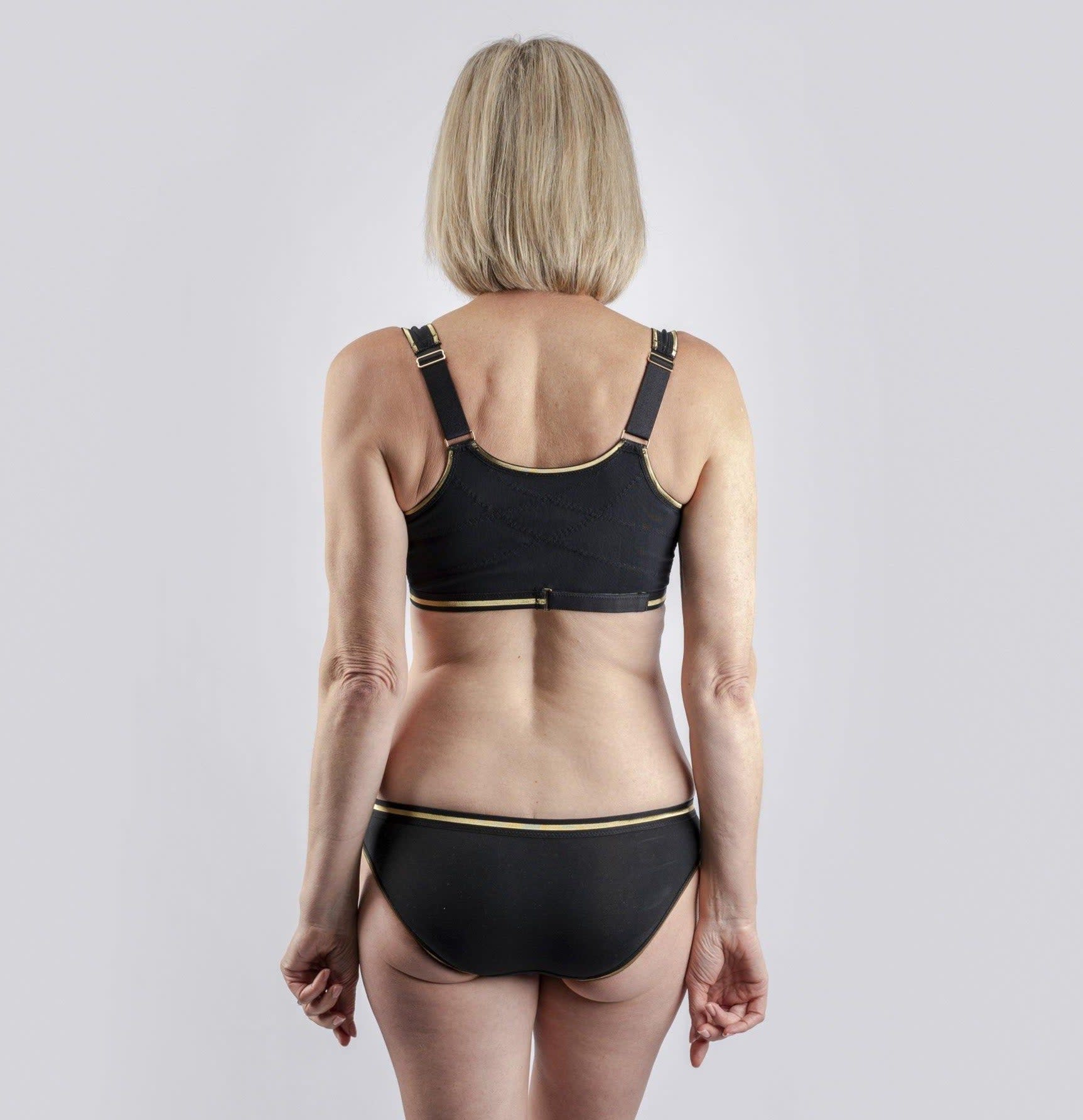 Back Support Full Coverage Wireless Organic Cotton Bra Black, Juliemay  Lingerie