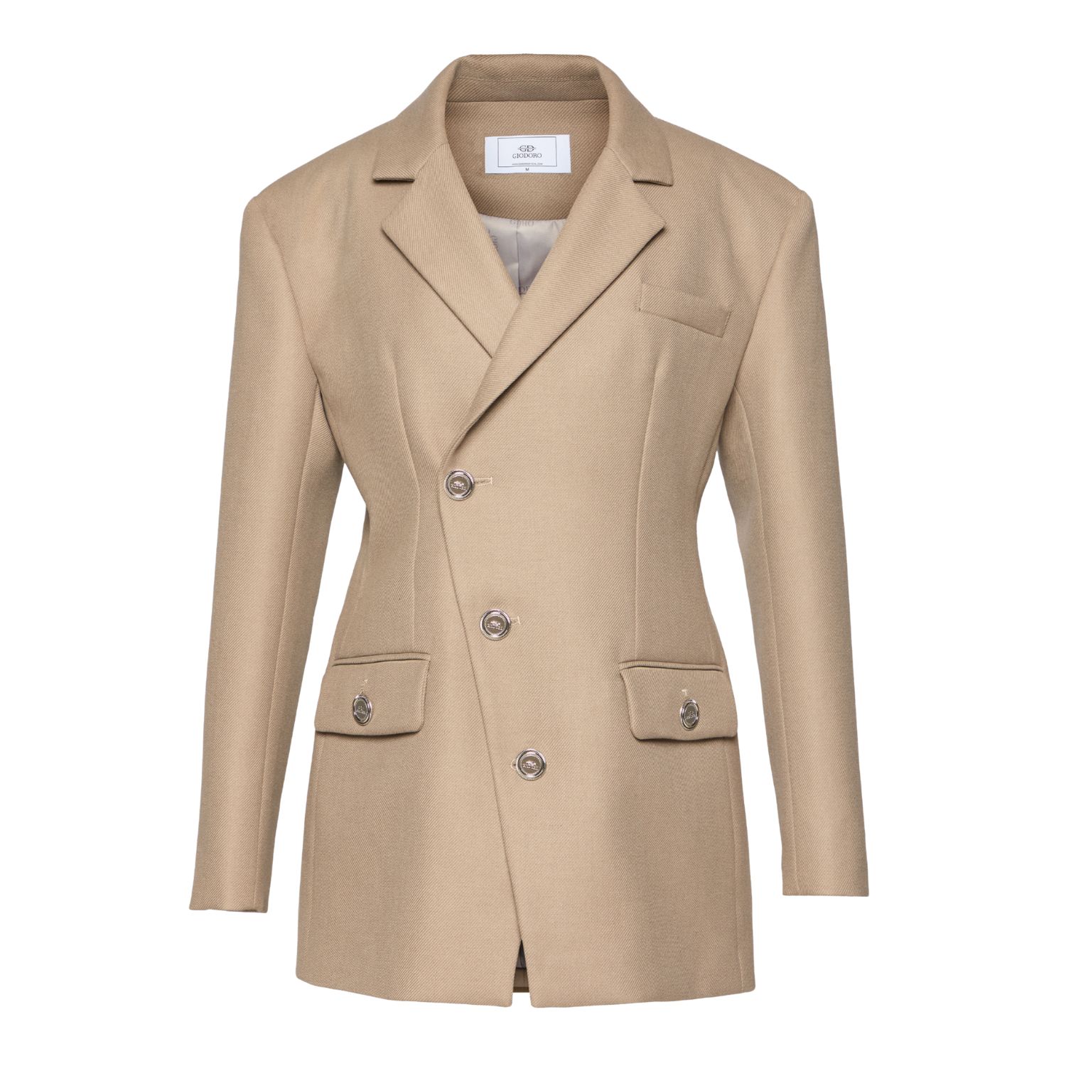 Giodoro Women's Neutrals / Grey / Brown Gianza Taupe Wool Blazer