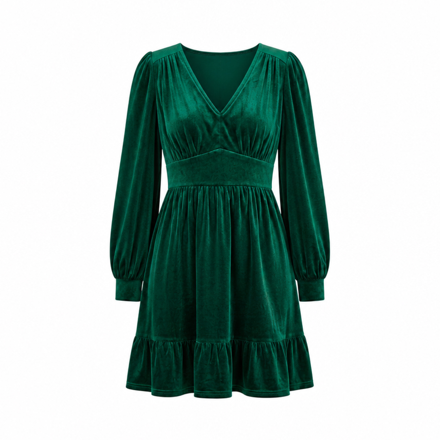 velvet skater dress green Yumi Long Sleeve by Yumi cf-width-narrow-a