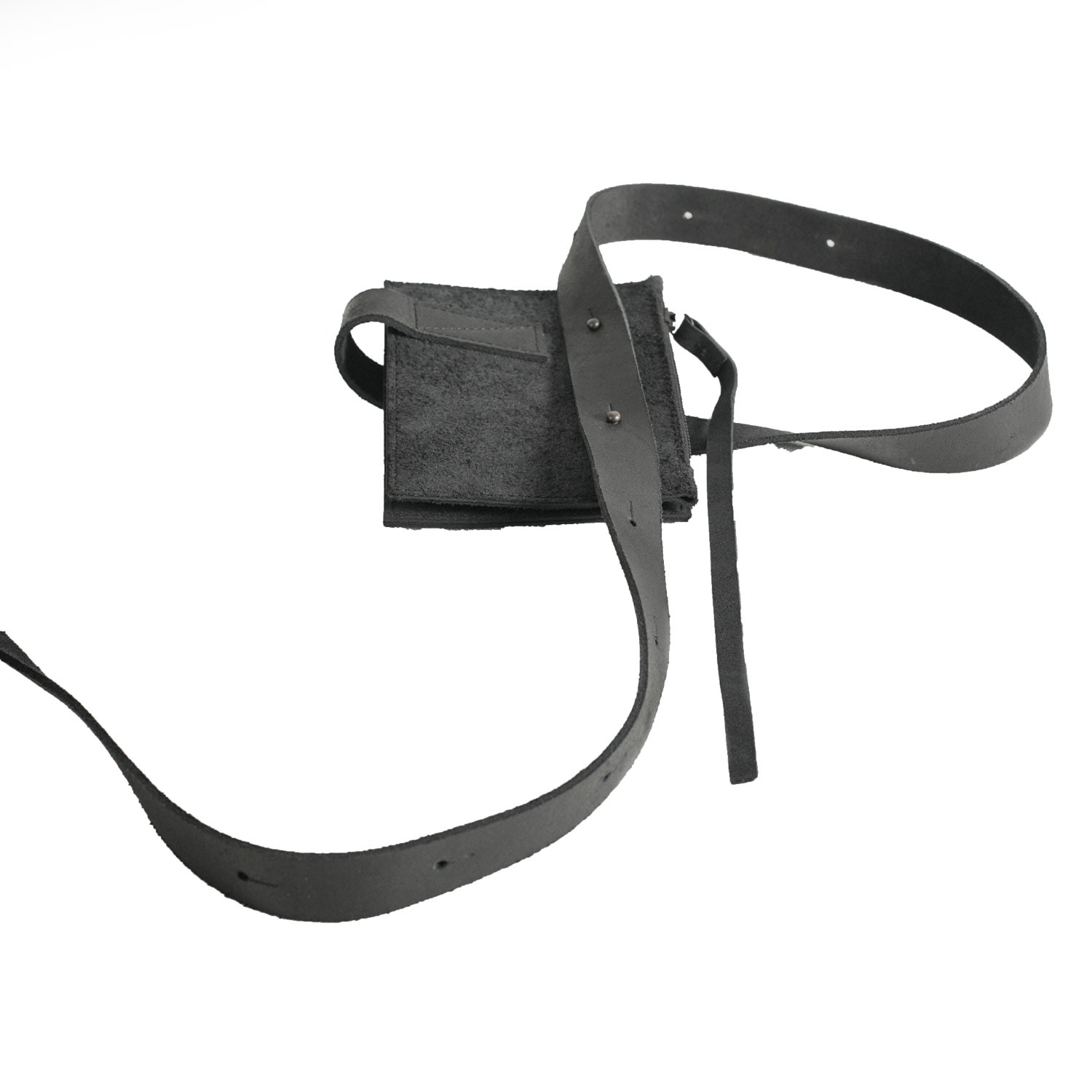 Zsigmond Men's Black Robust Double Case Cross Body Bag In Black