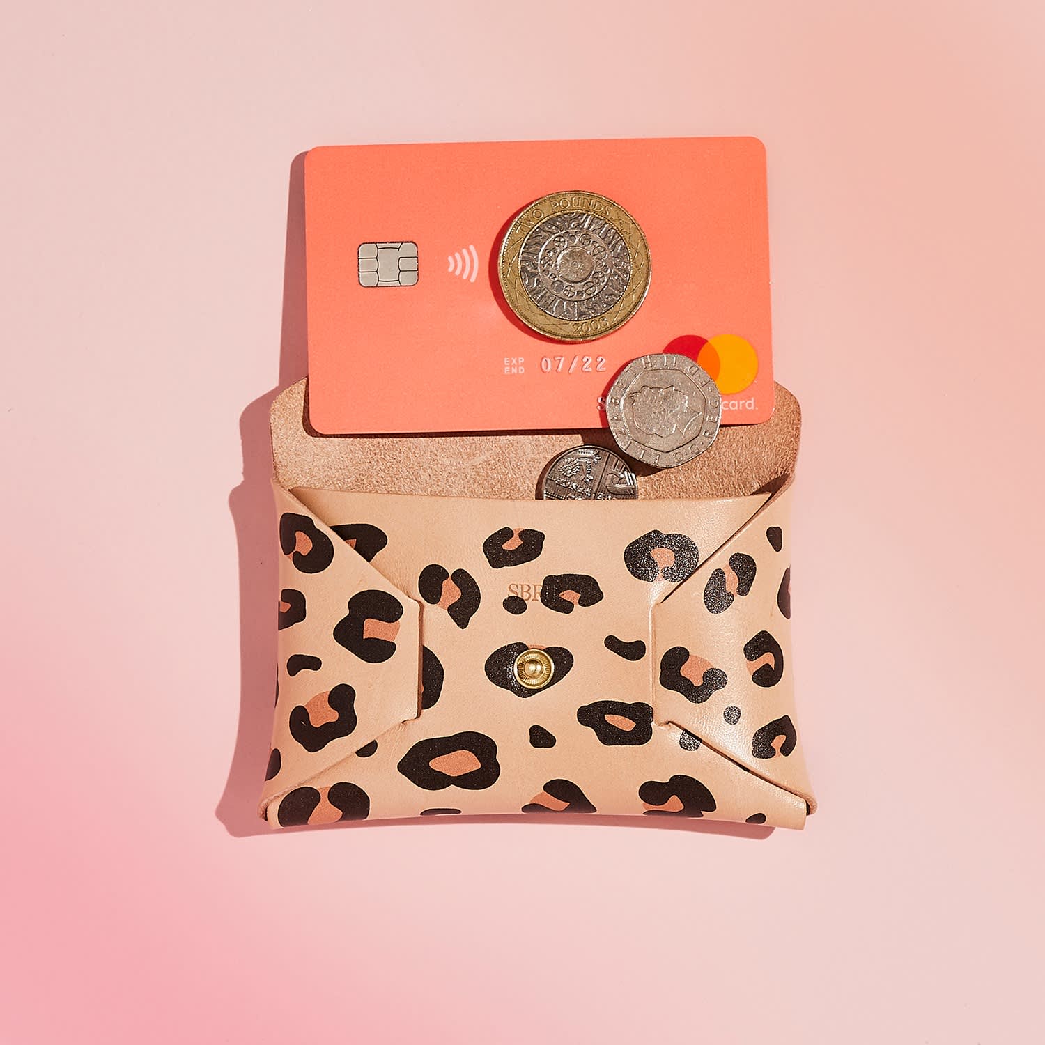 Leopard print clearance money purse