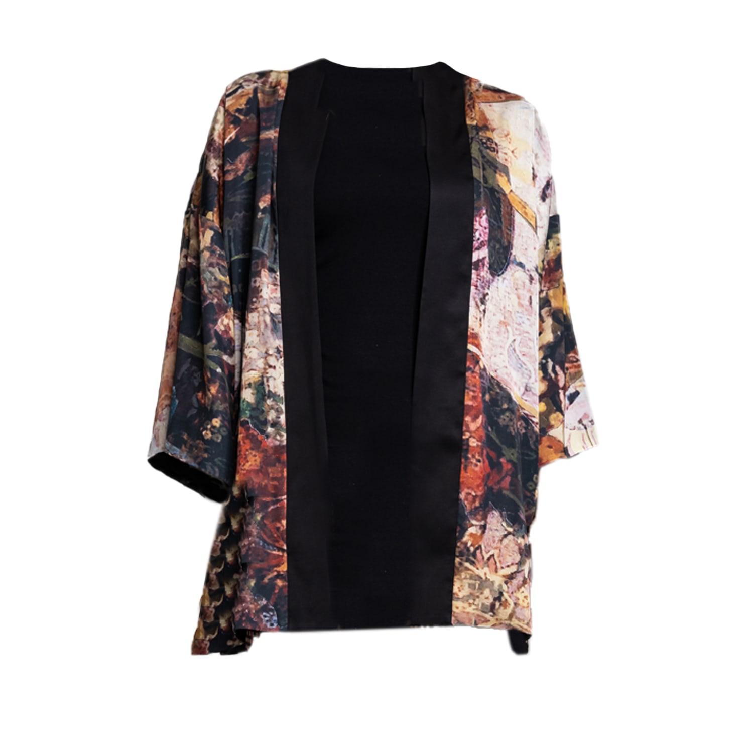 Artista Women's Geisha Printed Kimono In Black