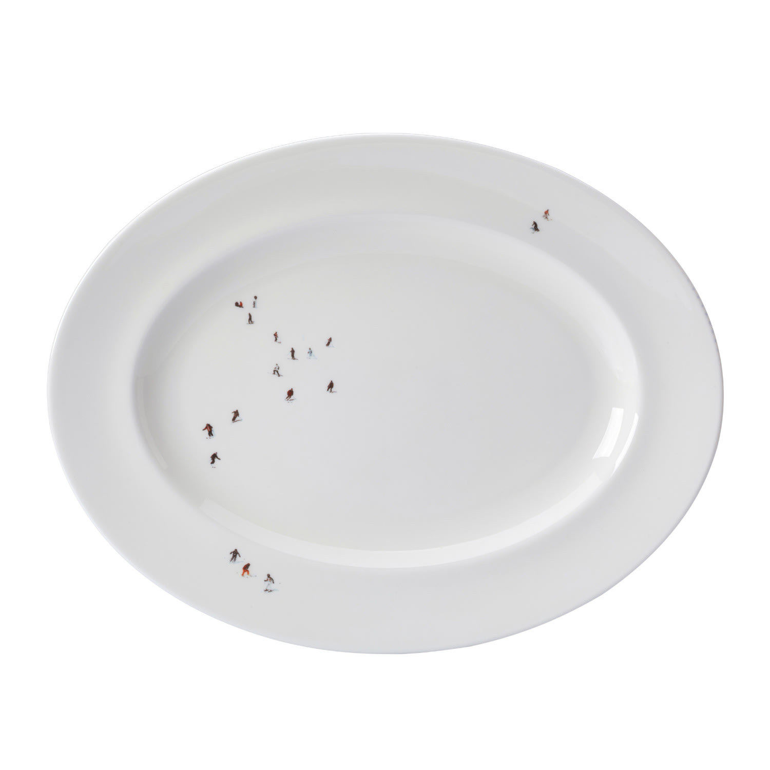 Dede Johnston White Serving Platter In Multi