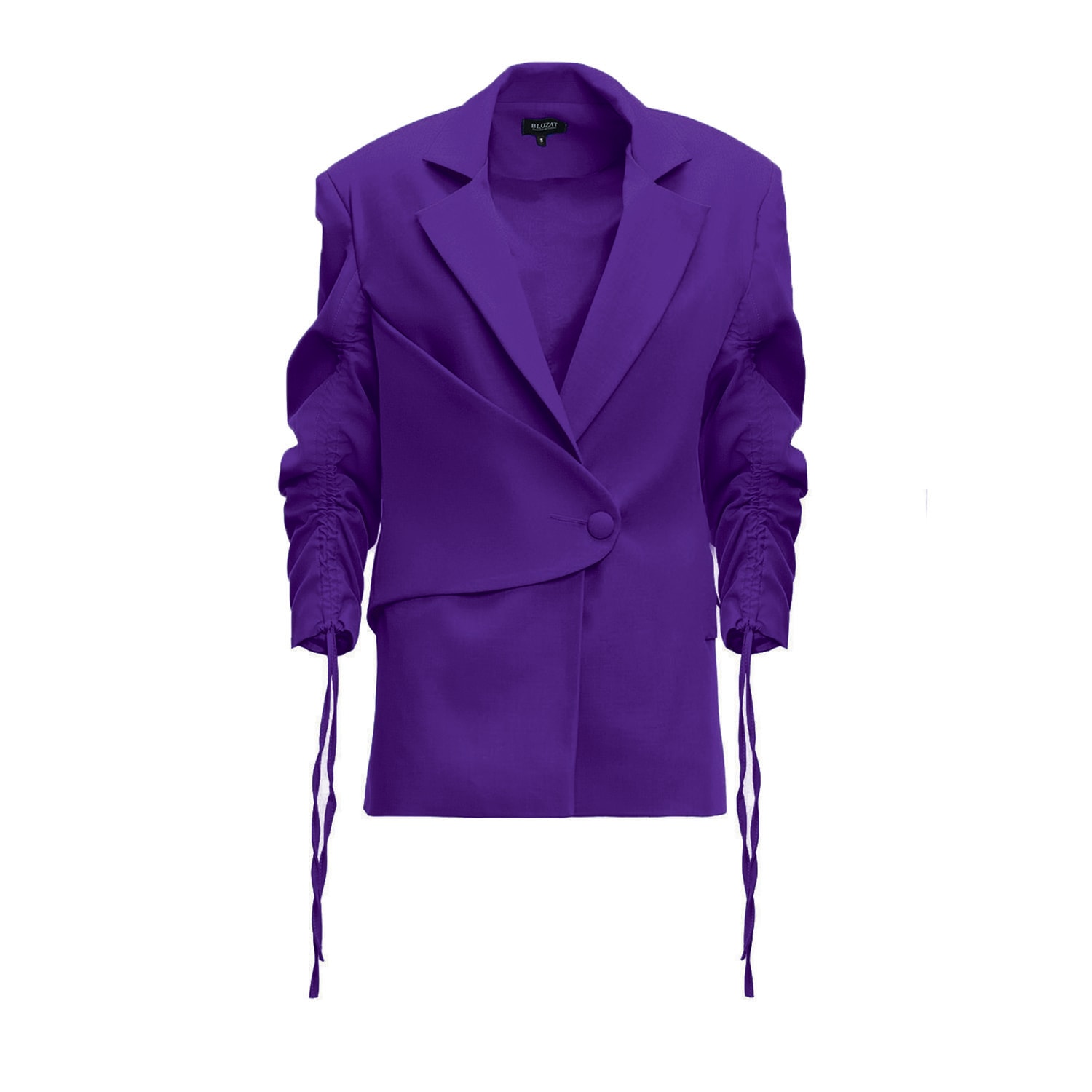 Bluzat Women's Pink / Purple Purple Blazer With Laces In Pink/purple