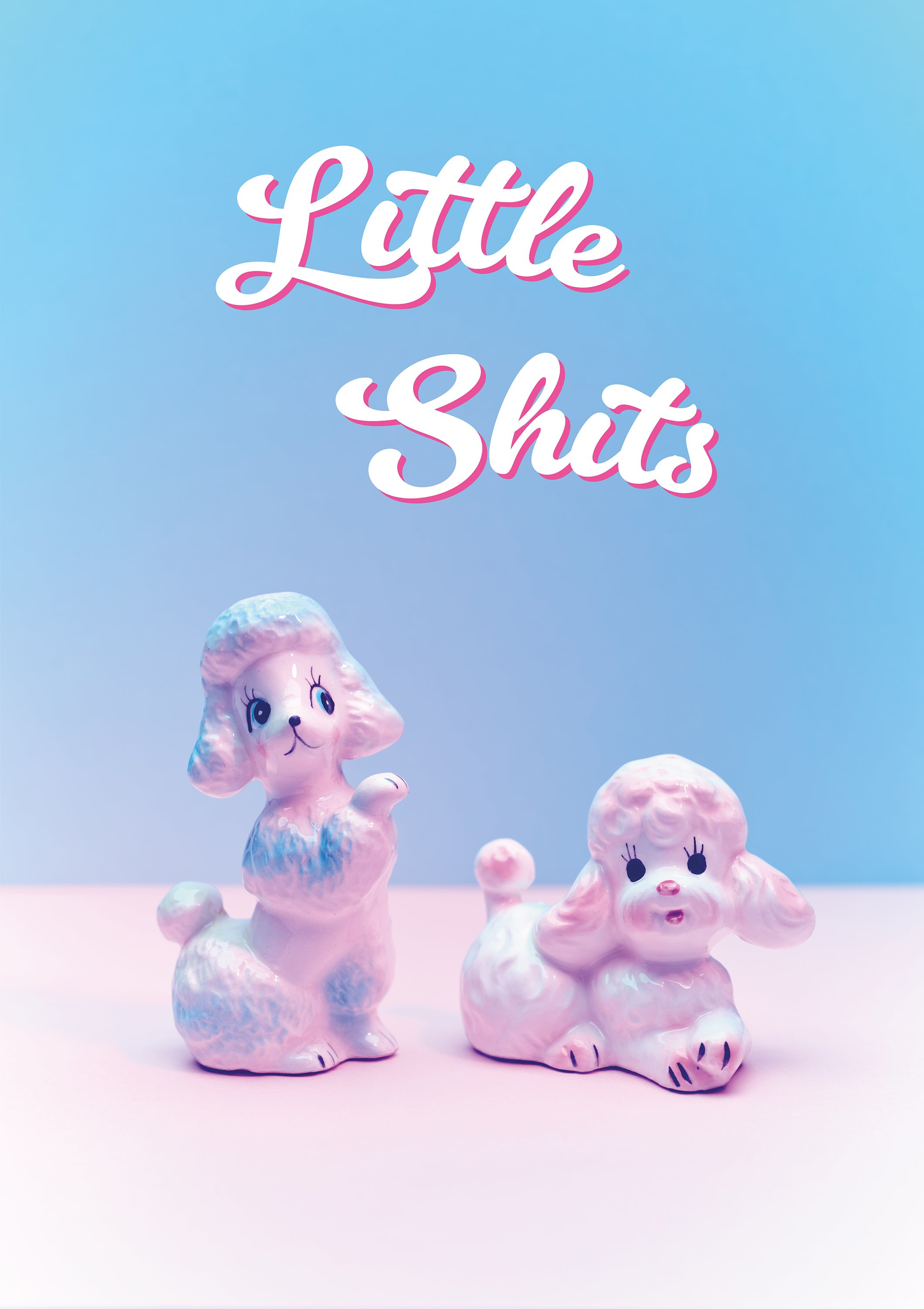 Ornament Art Pink / Purple / Blue Little Shits Poodles Giclée Photo Print