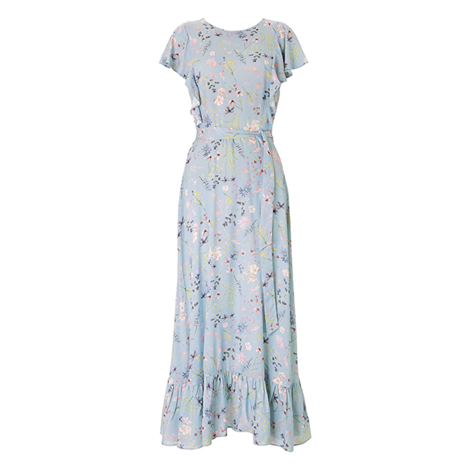 romantic meadow tiered ruffle dress