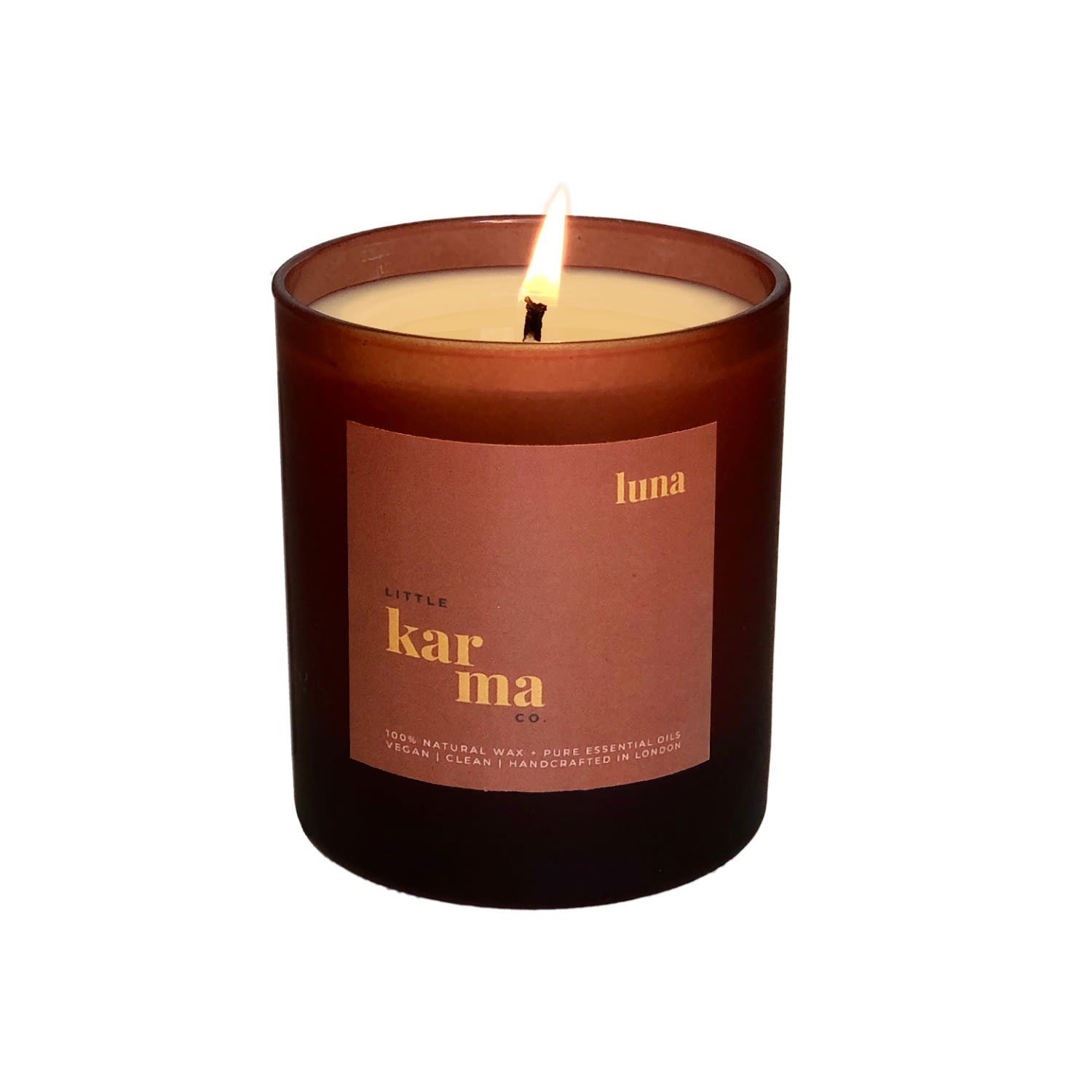 Yellow / Orange Luna - Calming Lavender & Patchouli Refillable Midi Candle Little Karma Co. Ltd