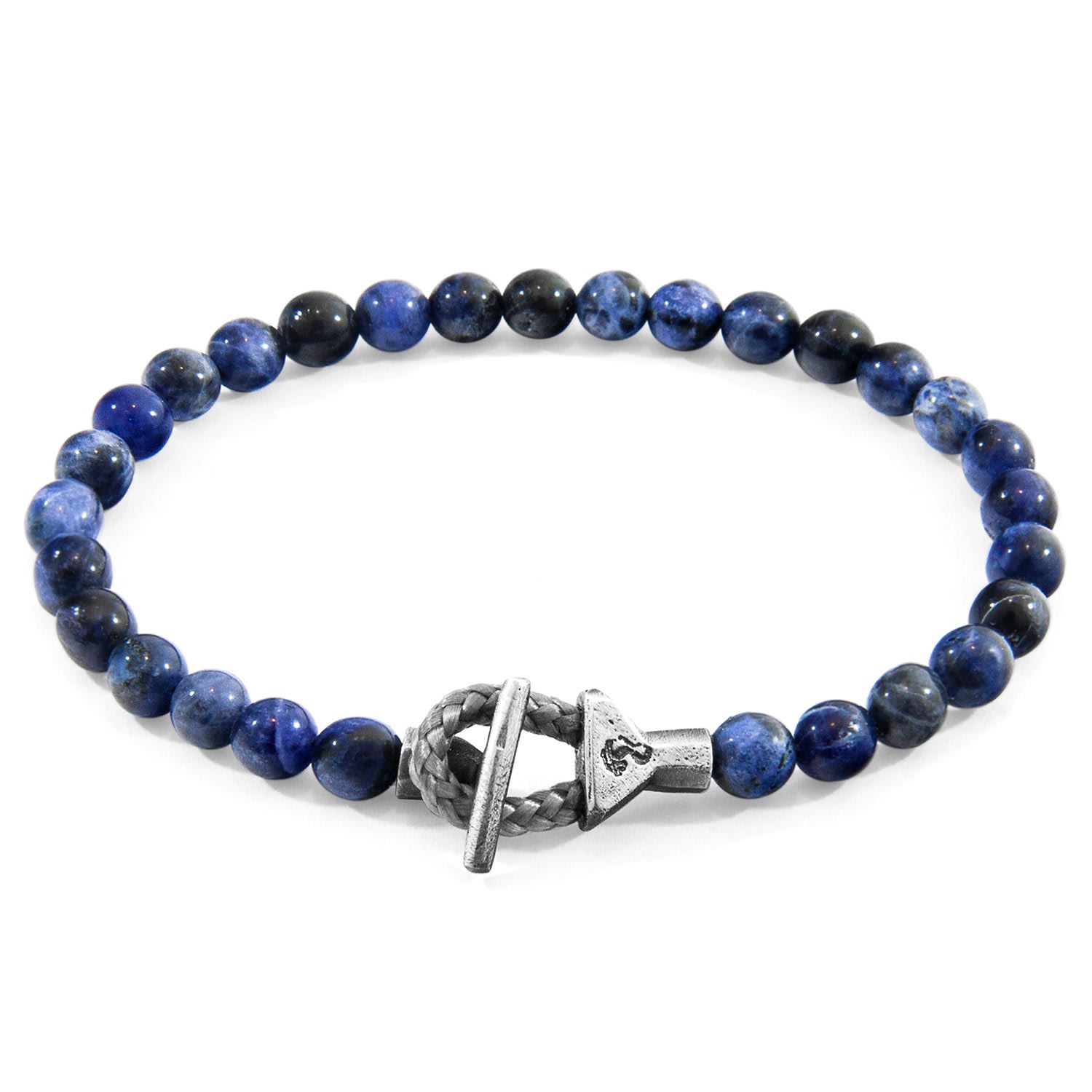 Men’s Blue Sodalite Mantaro Silver & Stone Bracelet Anchor & Crew