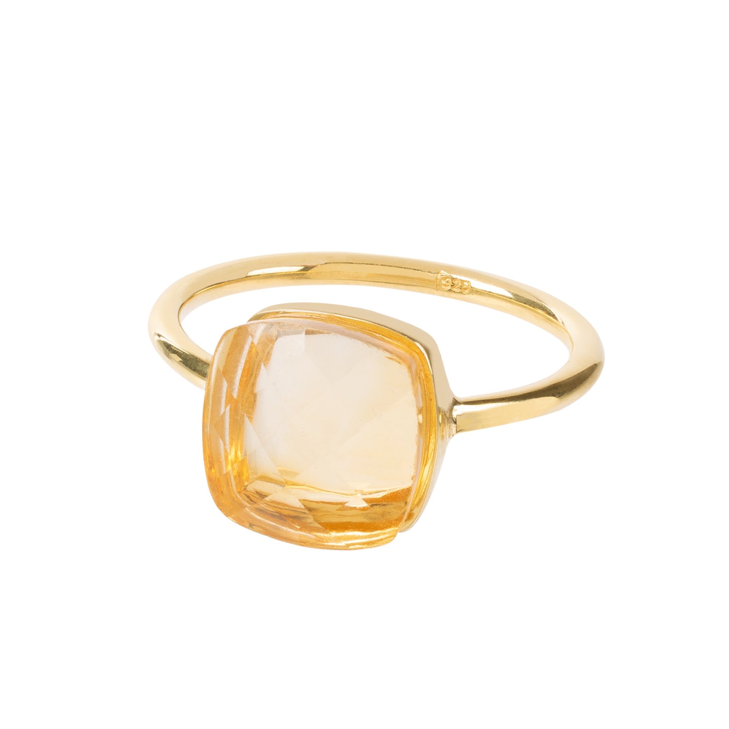 Women’s Gold / Yellow / Orange Amadeus Sophia Citrine Gold Ring