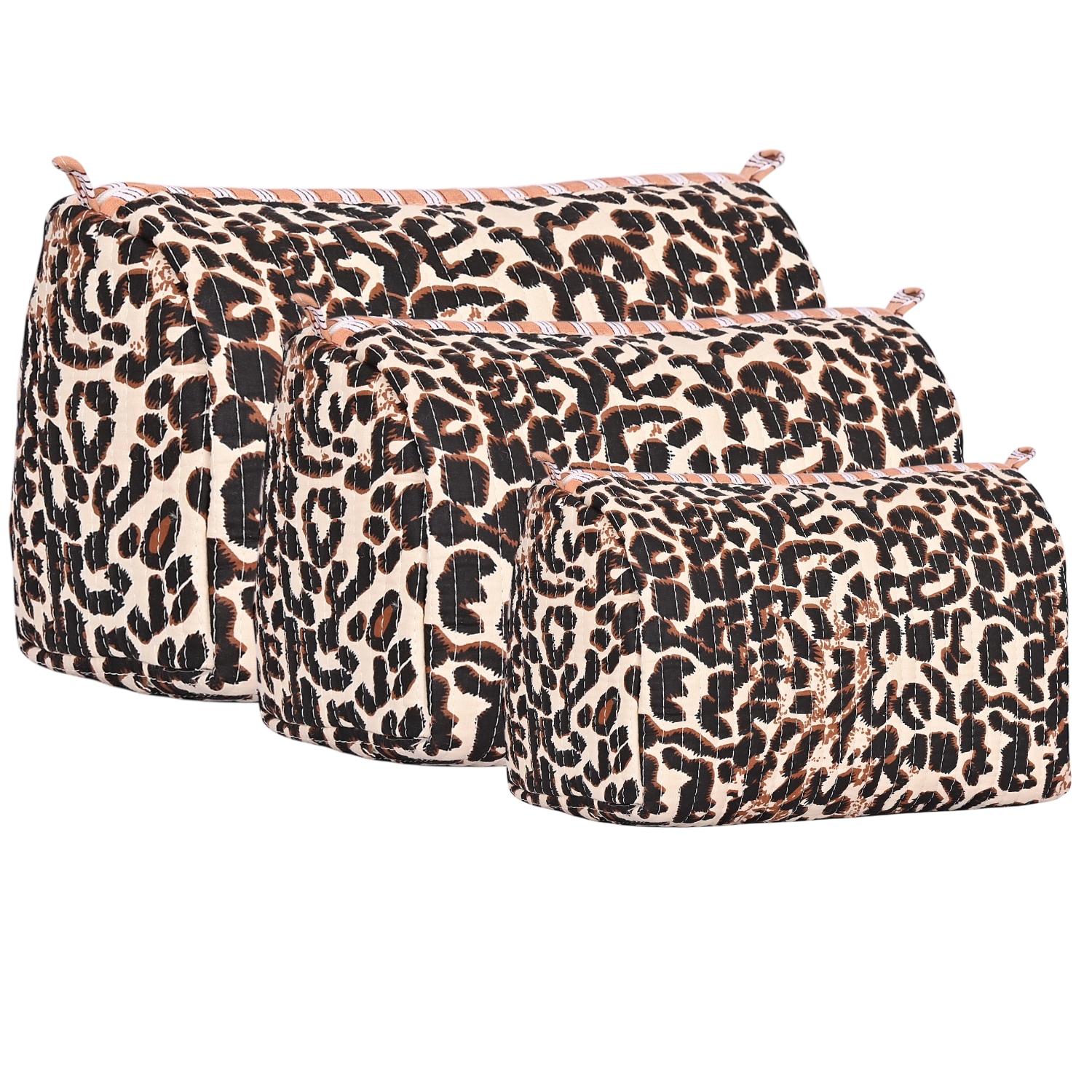Neutrals / Brown The Leopard Cotton Travel Set | Conscious Yoga Collective