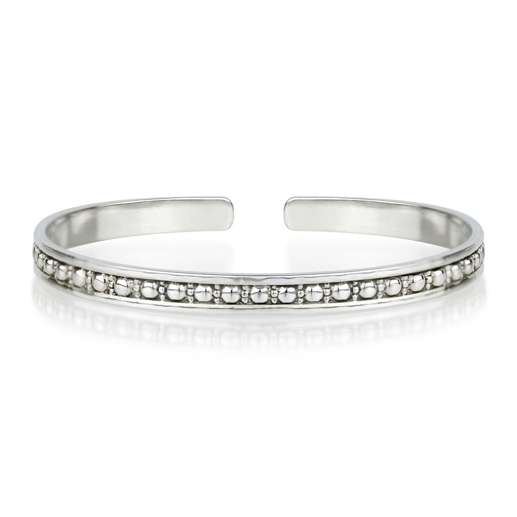 Maharani Men's Silver Open Bracelet