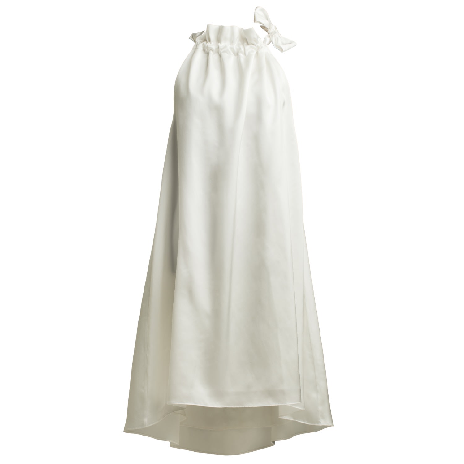 Mionè Women's Silk Halter Neckline Dress - White In White