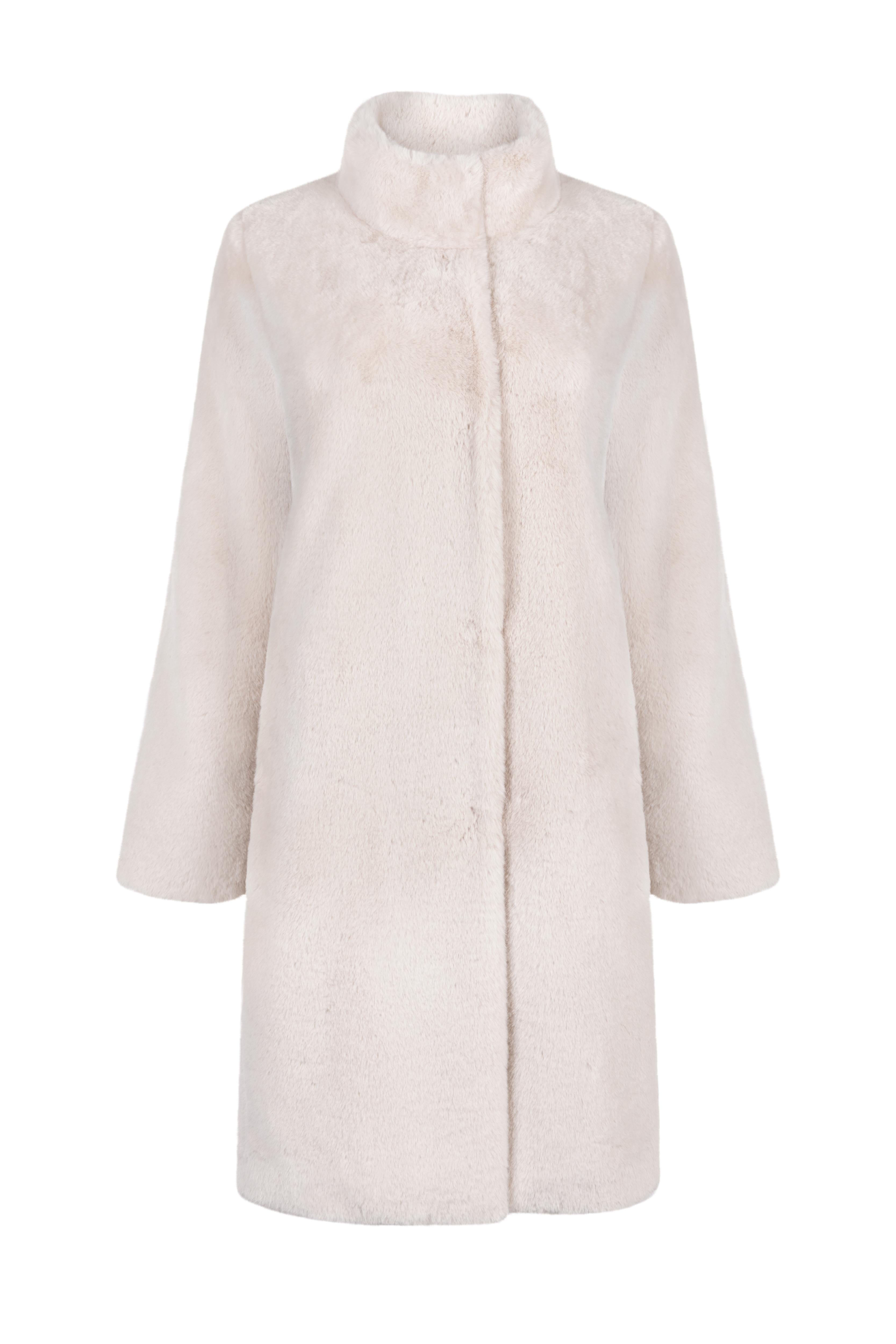 Issy London Women's Neutrals Bette Coat Vegan Faux Soft Pile Fur Mink In Brown