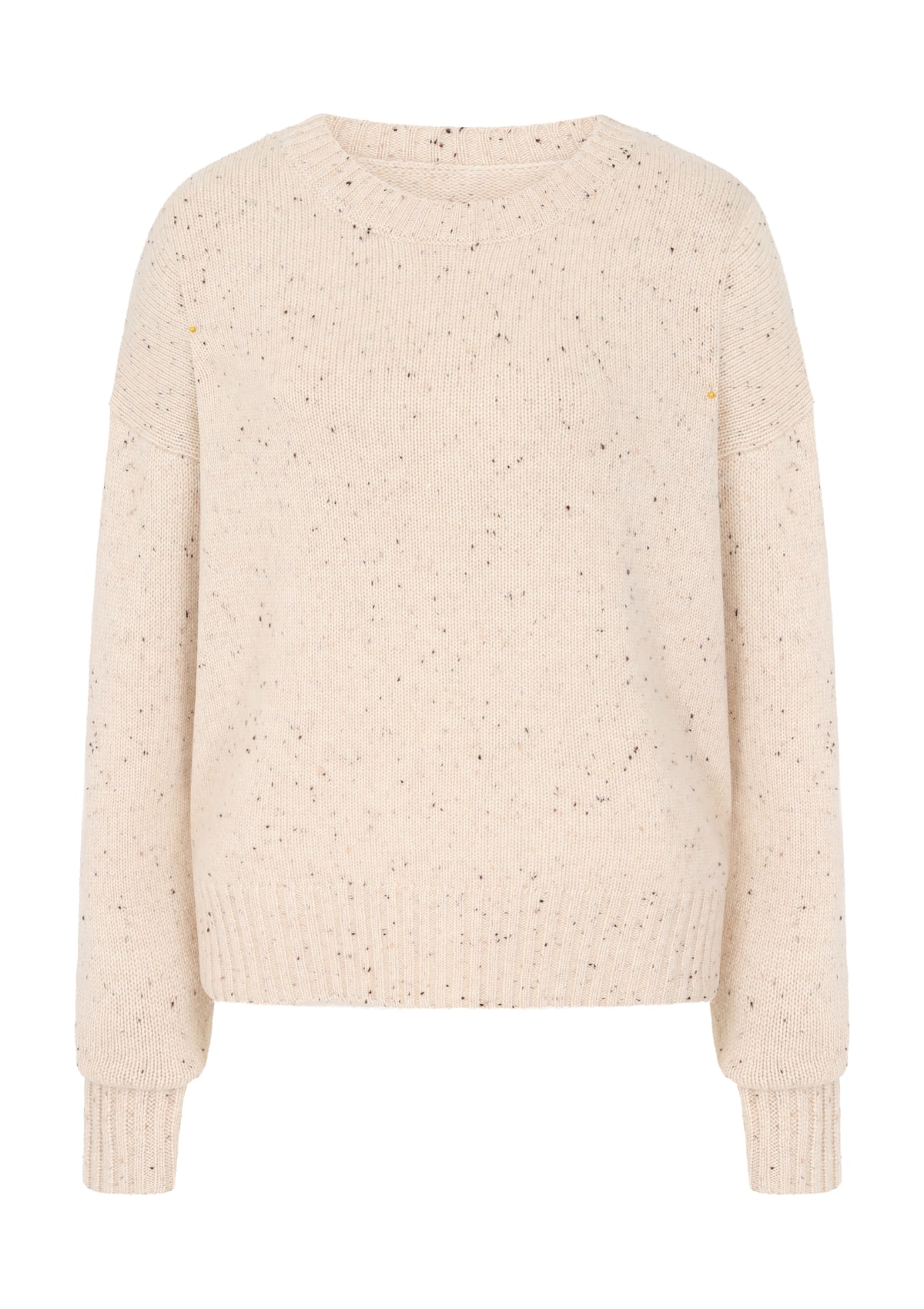 Loop Cashmere Women's Donegal Knit Sweatshirt In Marble White In Neutral