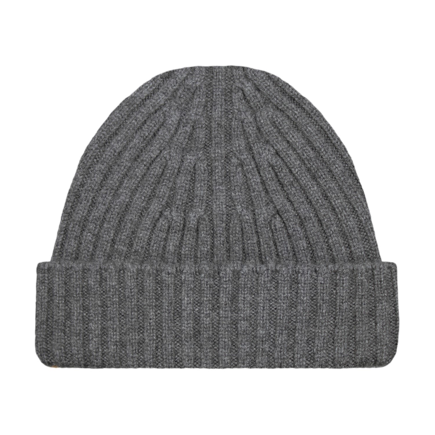 Paul James Knitwear Men's Grey Heavyweight Merino Cashmere Tiberius Ribbed Beanie - Graphite In Grey
