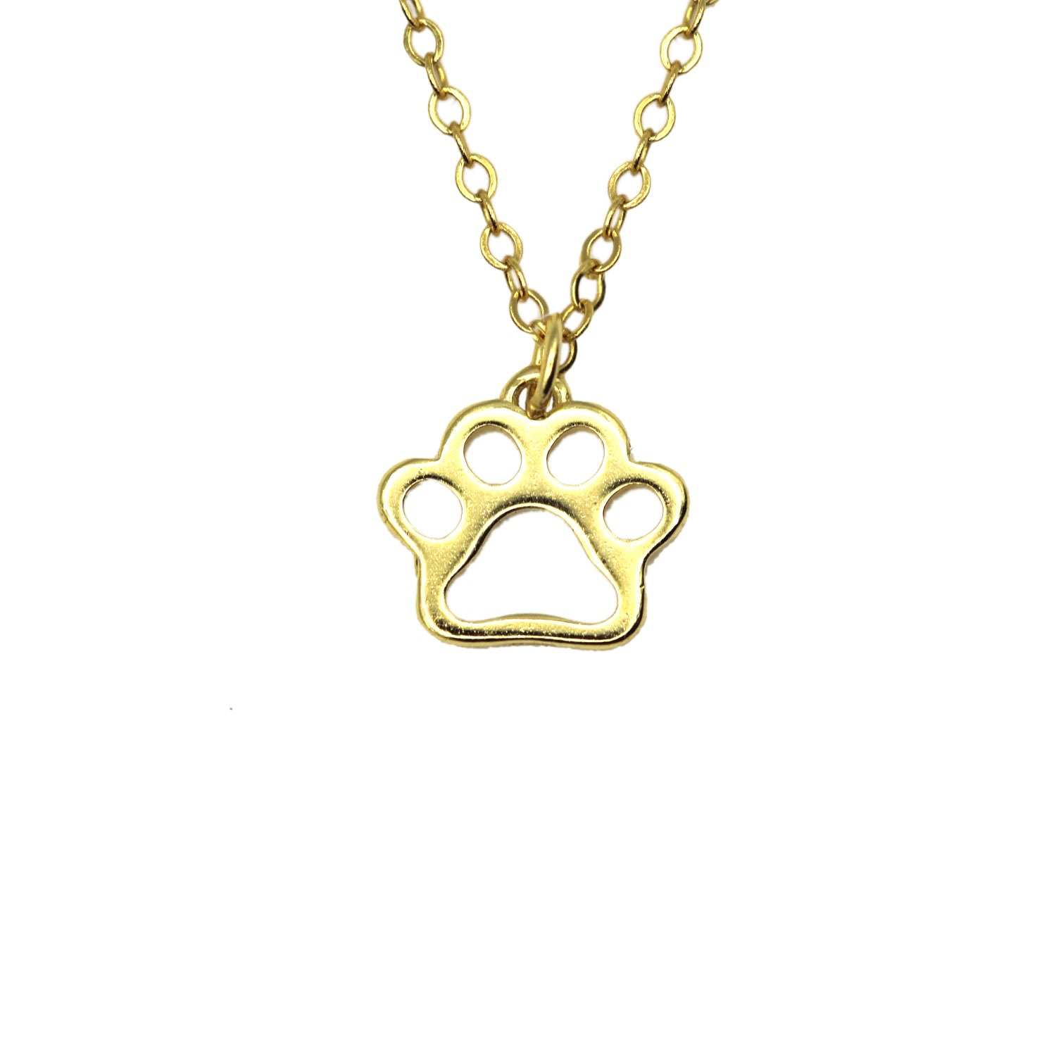 Women’s Cute Dog Paw Gold Necklace Vicstonenyc Fine Jewelry