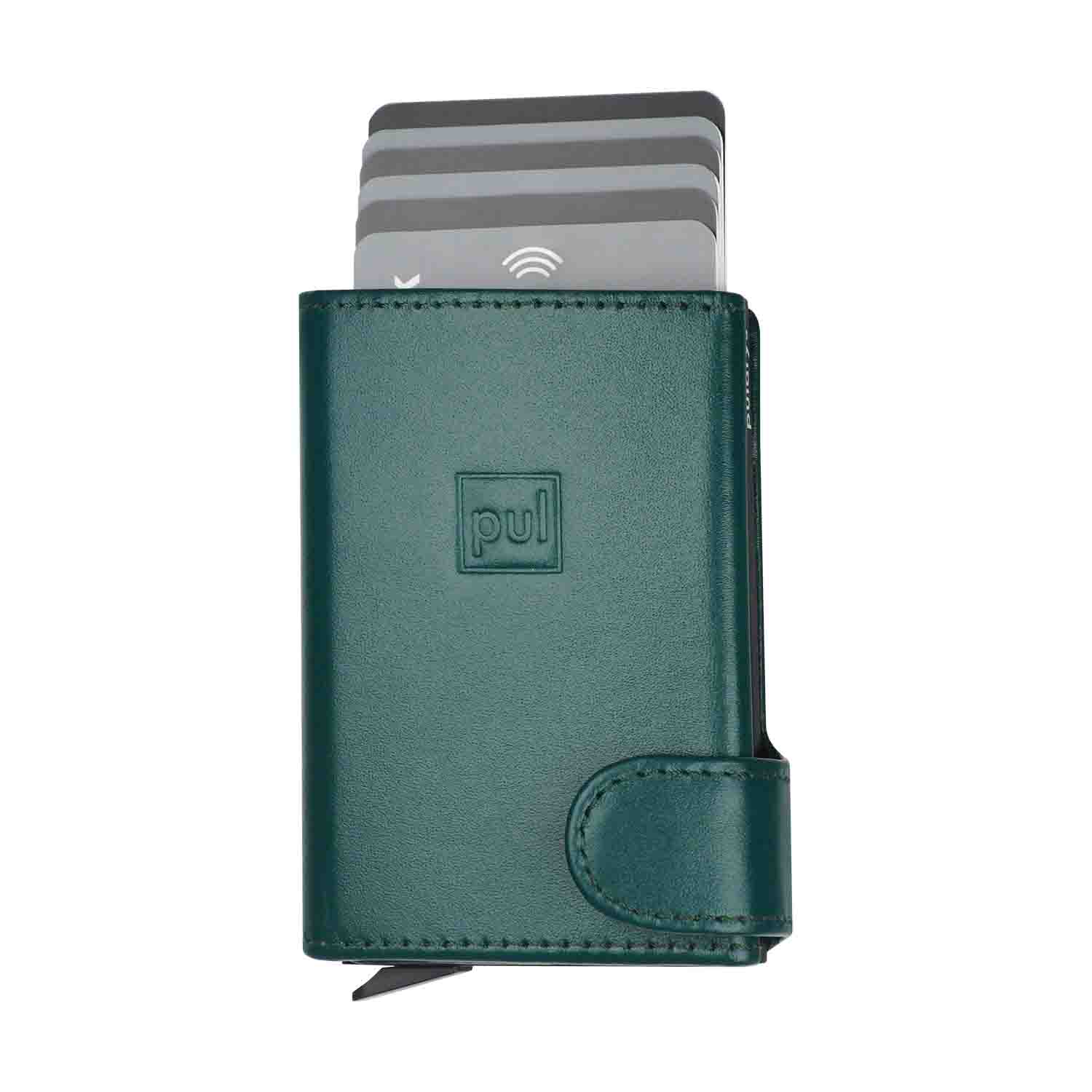 Men’s Pularys Rfid Wallet - Oxford Style In Green Colour
