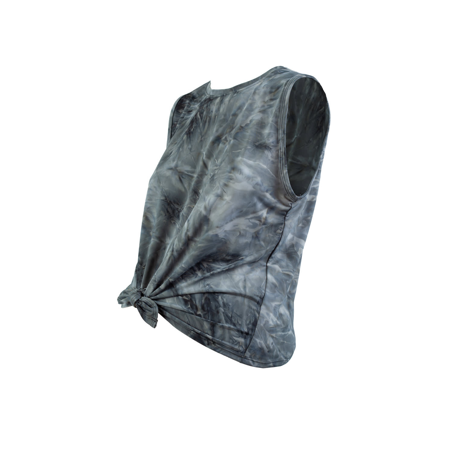 Duofit Maternity Activewear Blue Tempest Tie-front Tank
