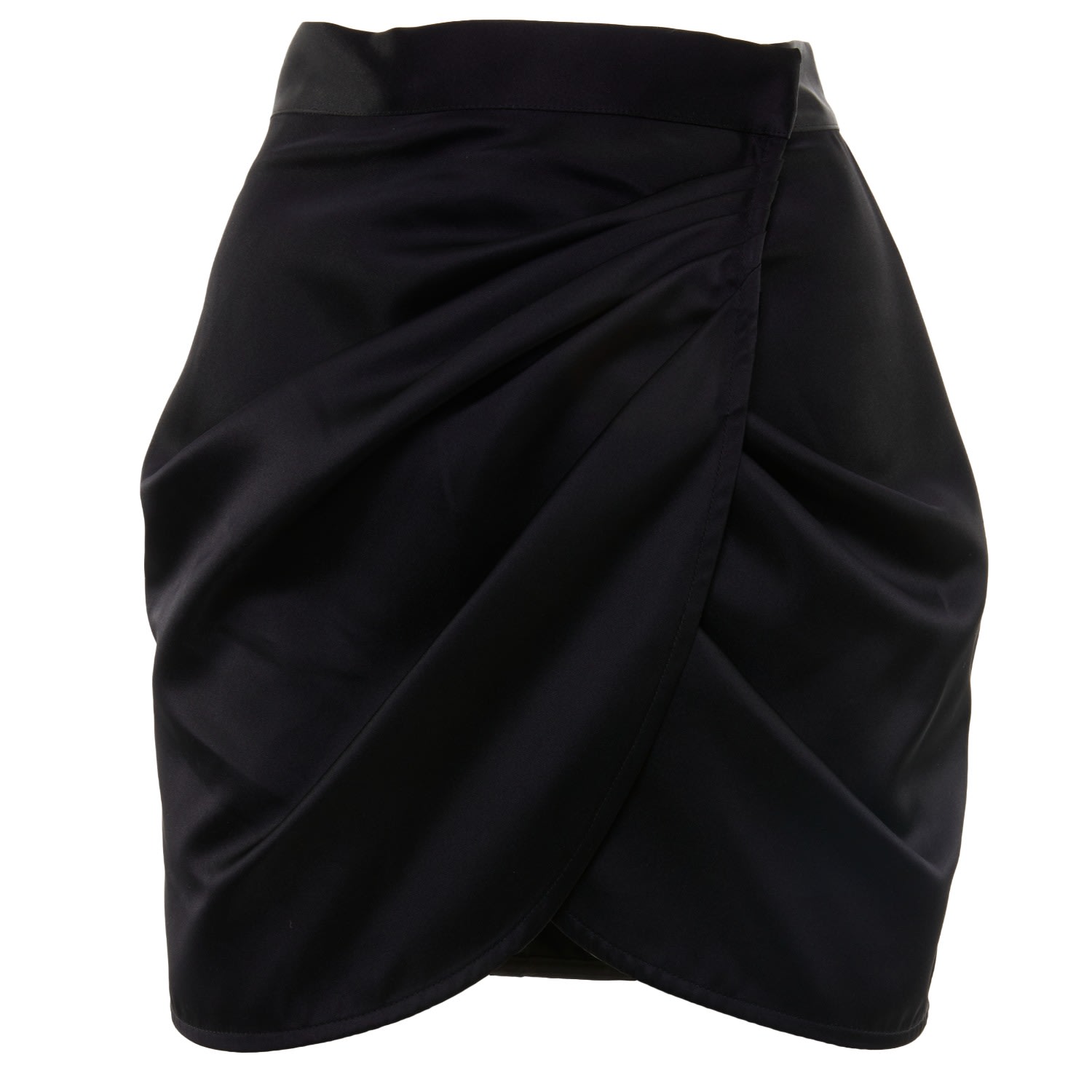 Brenda Agradi Women's Black Wrap Mini Skirt - The Sculpture In Black