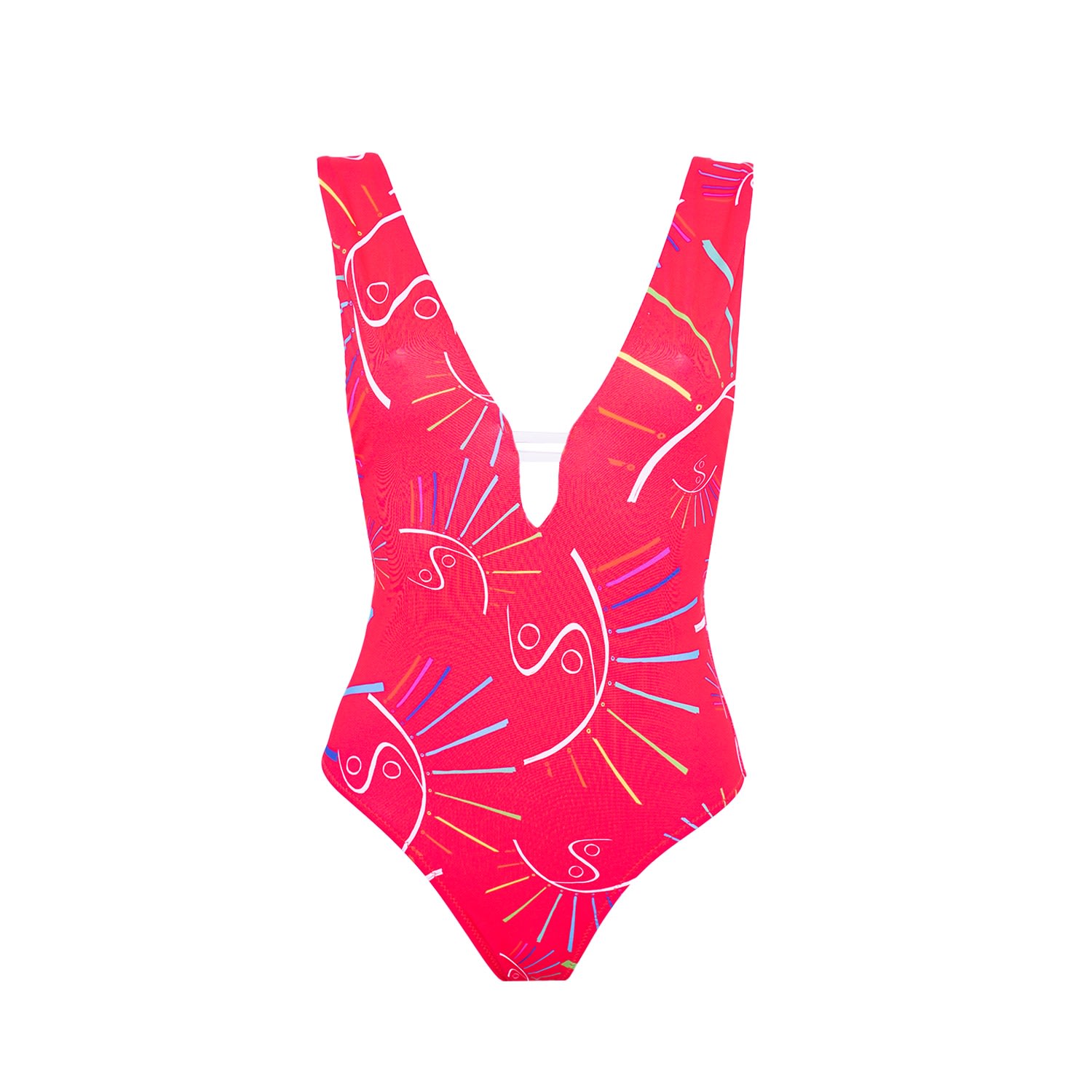 Women's Aulala X Frost - Sol Kissed One Piece Swimsuit - Pink & Purple | Extra Large | Aulala Paris