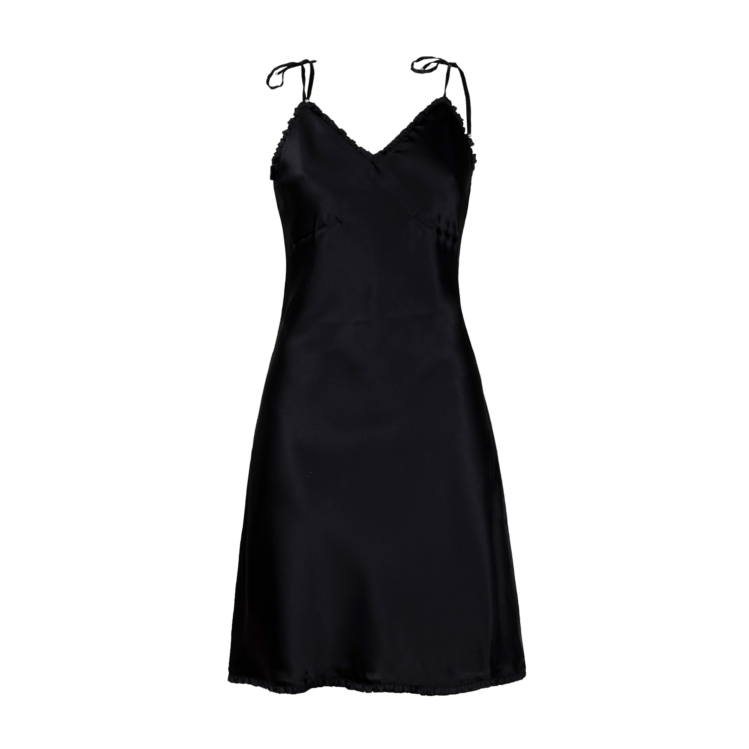 Women’s Giselle Silk Slip Dress, Color Inkwell Black S/M Sasha La Mer