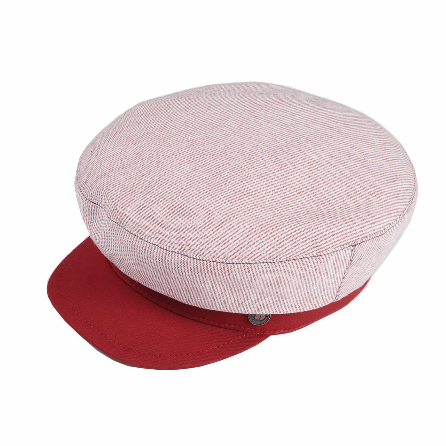Dasmarca Hats Men's Luke Red Linen Summer Italian Sailor Cap Greek Fisherman's Cap In Red
