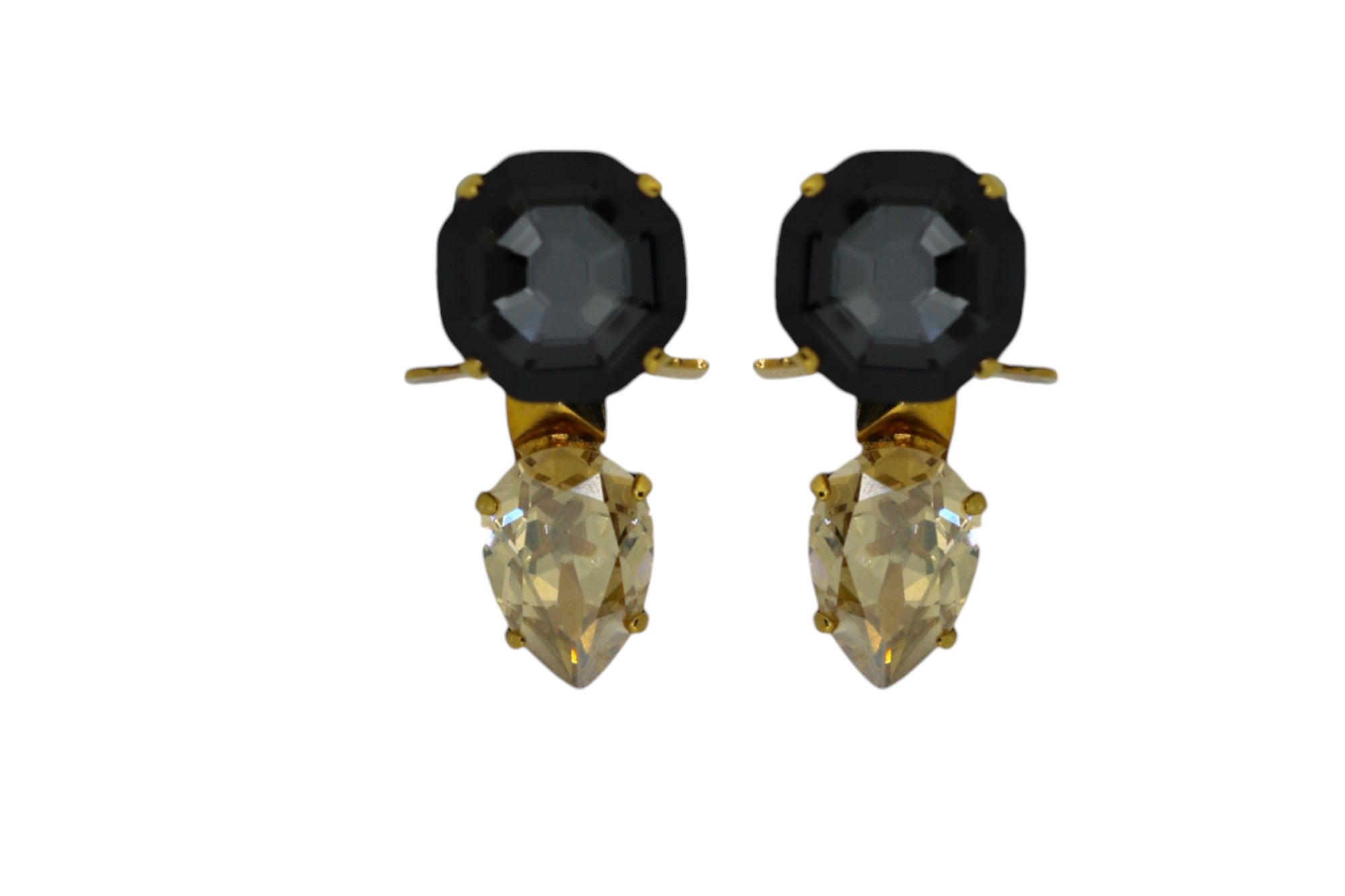 Vickisarge Women's Grey / Yellow Sunbeam Earrings - Pierced In Multi