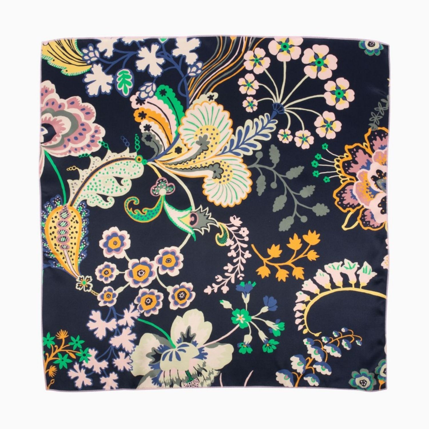 Le Colonel Women's Blue / Pink / Green Liberty Floral Symphony Silk Square In Multi