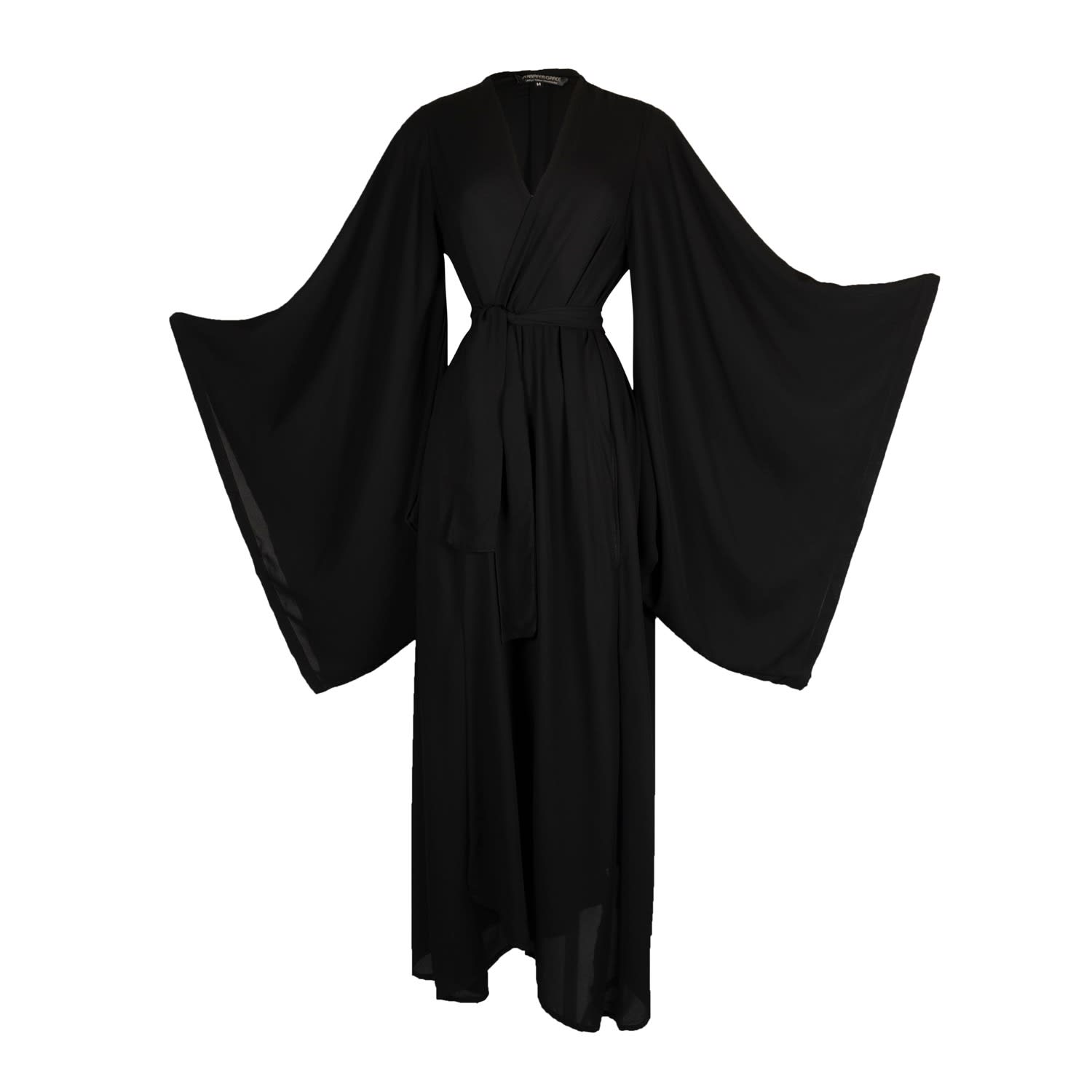 Livisa Wrap Kimono Dress in Black