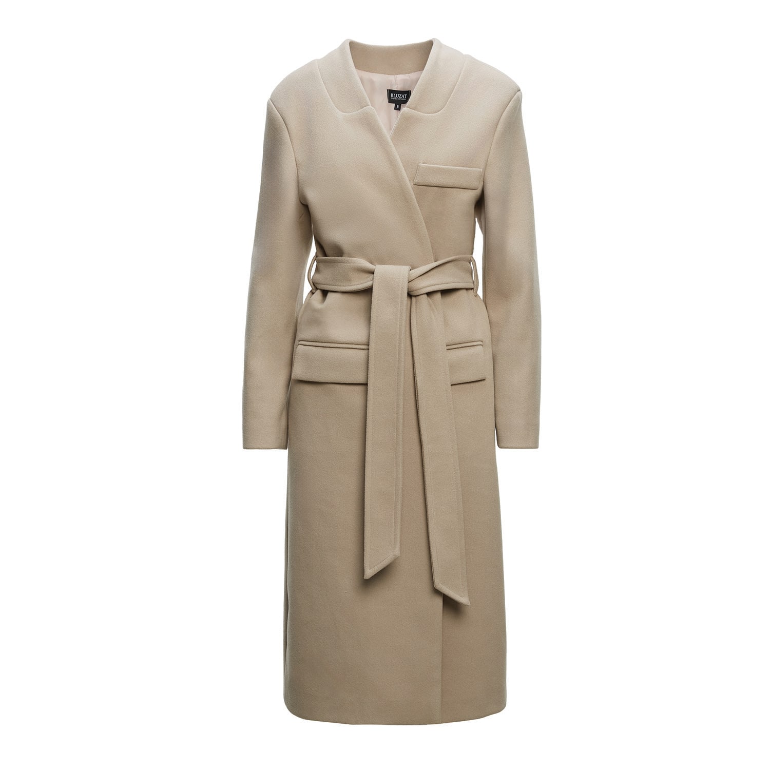 Bluzat Women's Neutrals Beige Overcoat