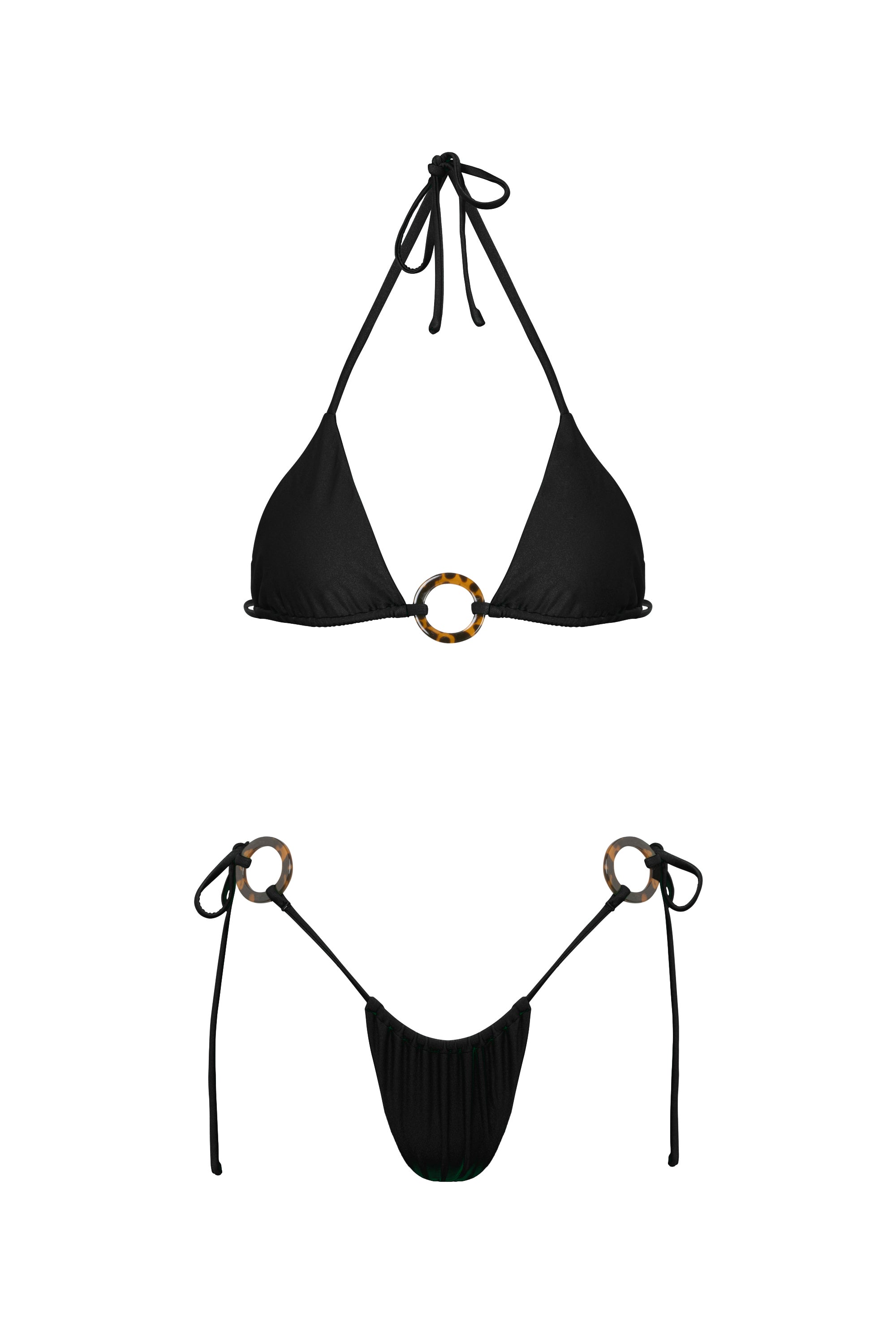 Viki Swim Women's Dua Cheeky Bikini Bottom In Black In Black