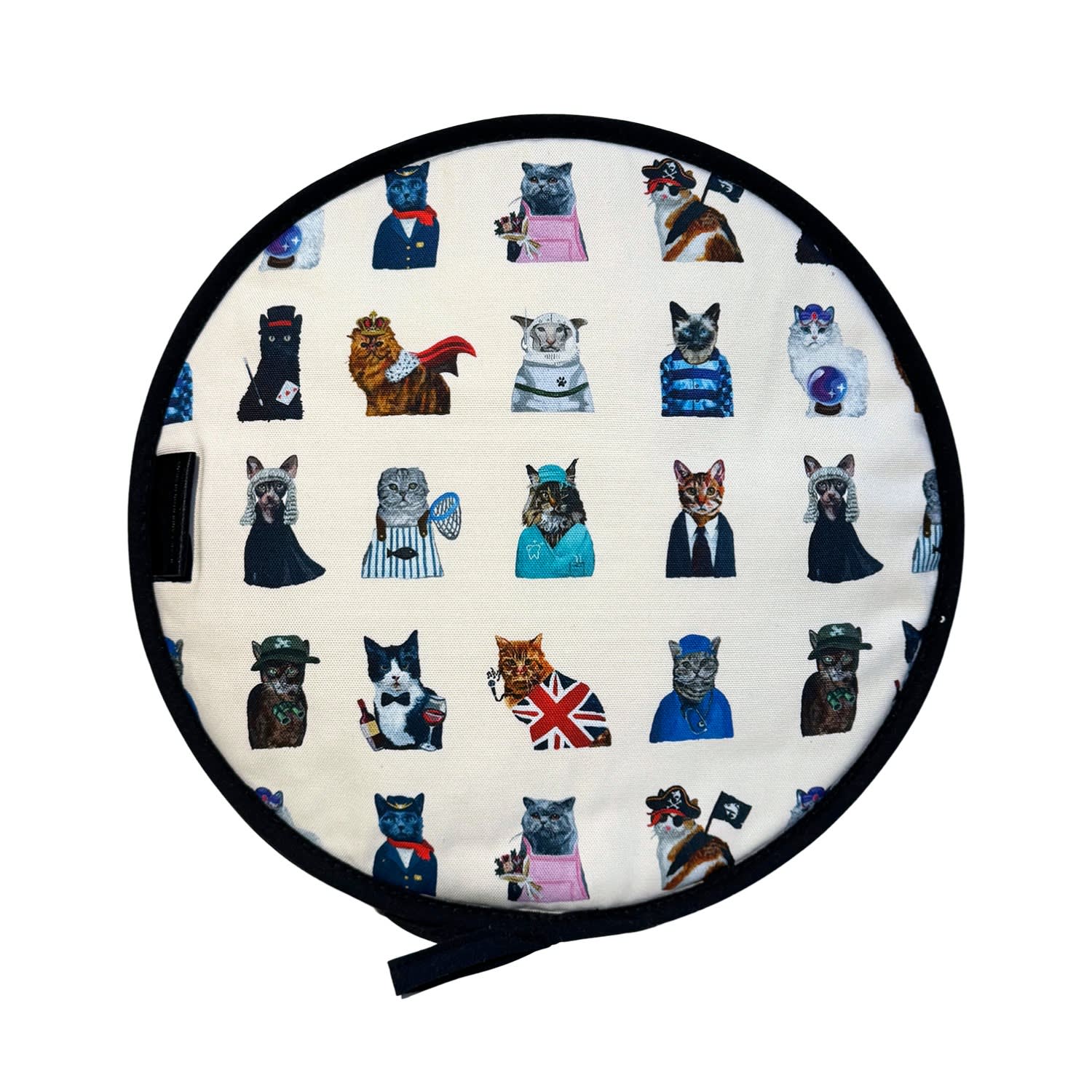 Jessica Anderton Designs Neutrals Cats Aga Hob Covers - Cream In White