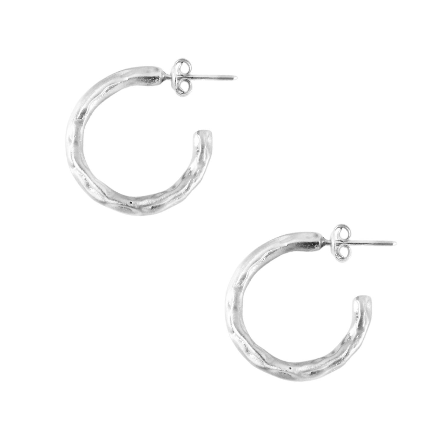 Women’s Galatea Silver Hoop Earrings Assuwa