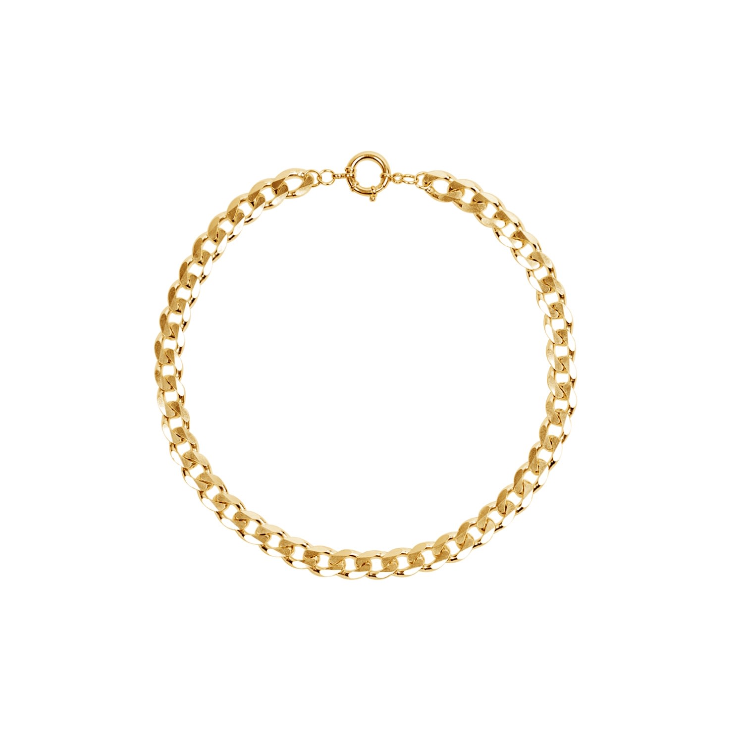 Men’s 22K Vermeil Classic Cuban Flat Curb Chain Necklace Gold Undefined Jewelry