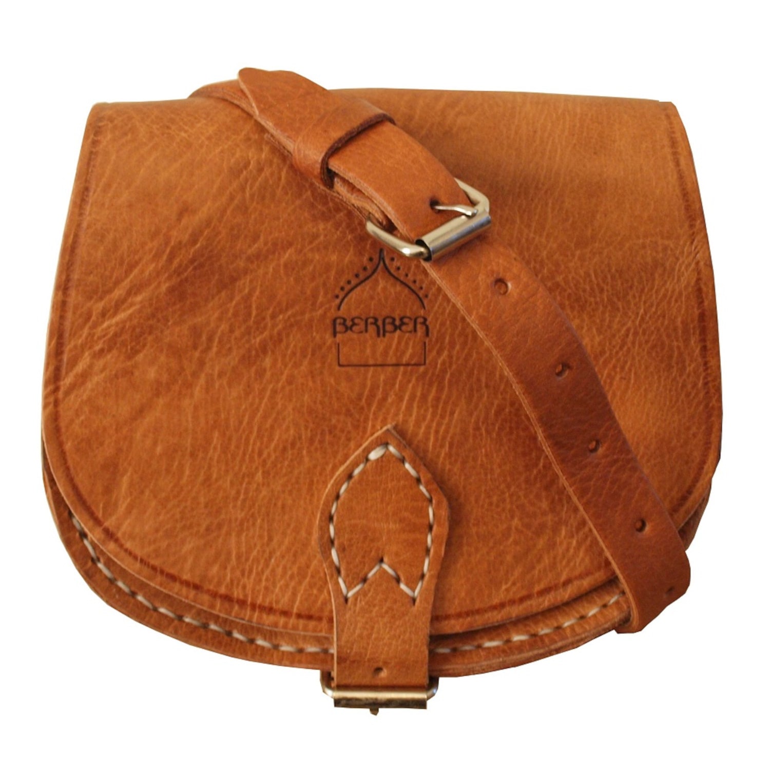 Berber Leather Women's Neutrals The Temara Small Half-moon Saddle Bag In Tan