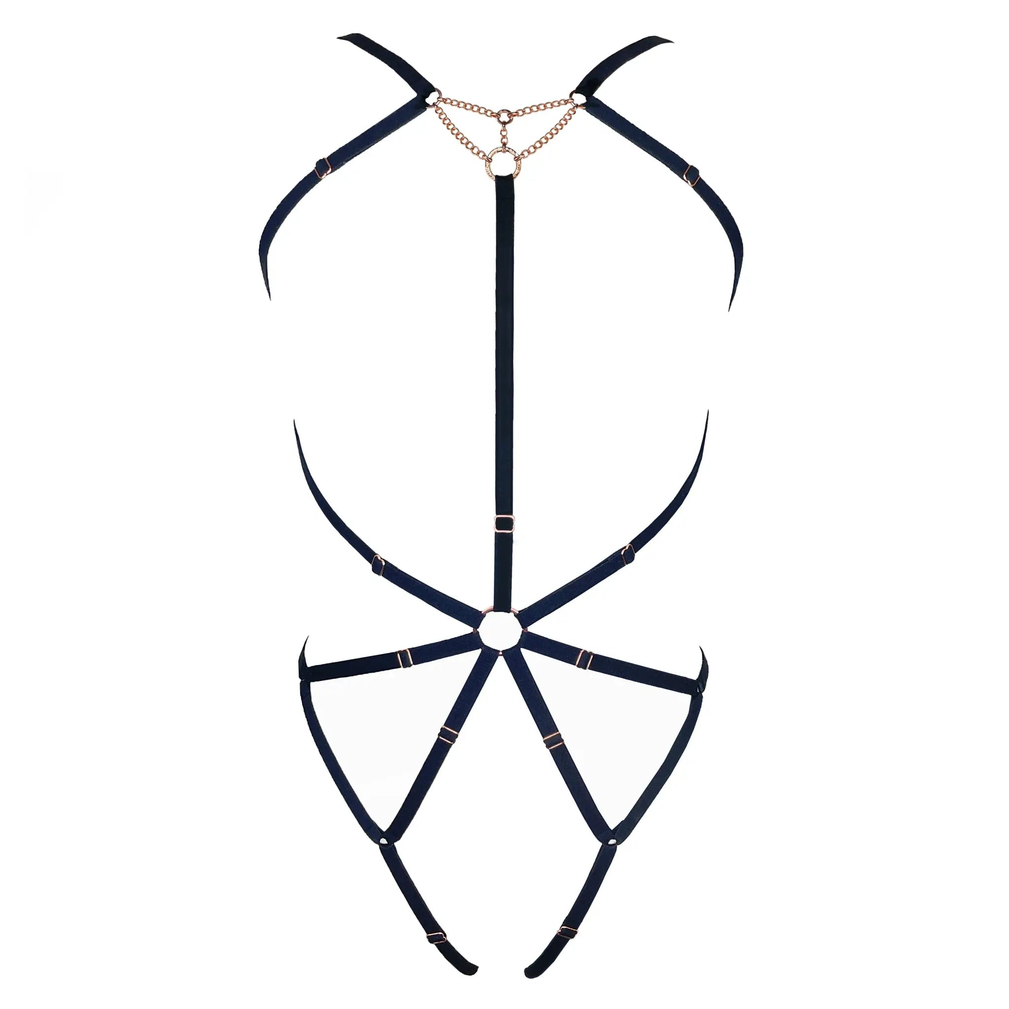 Monique Morin Lingerie Women's Frisson Body Harness Black In Black