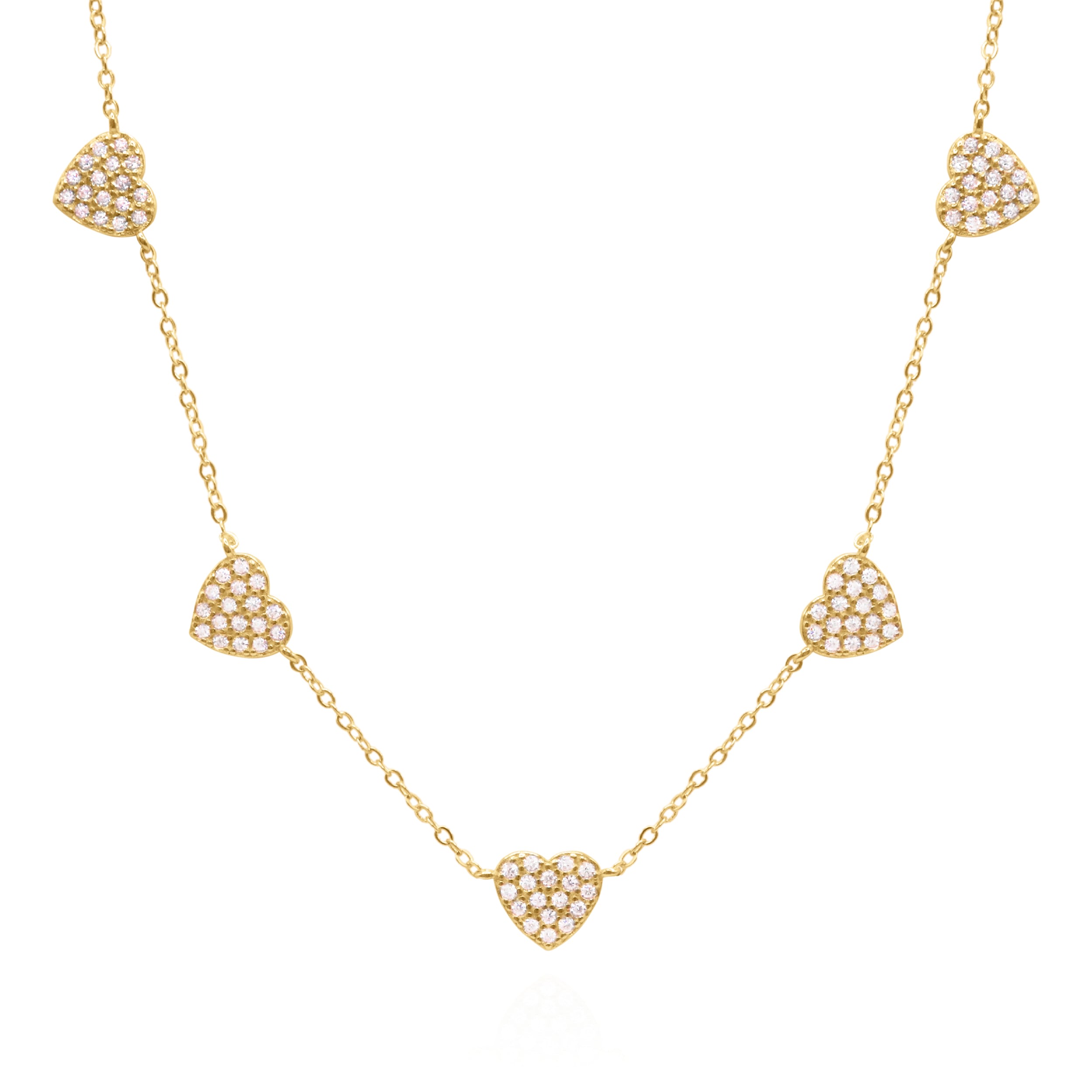 Luna Charles Women's Cerys Sparkling Heart Choker In Gold