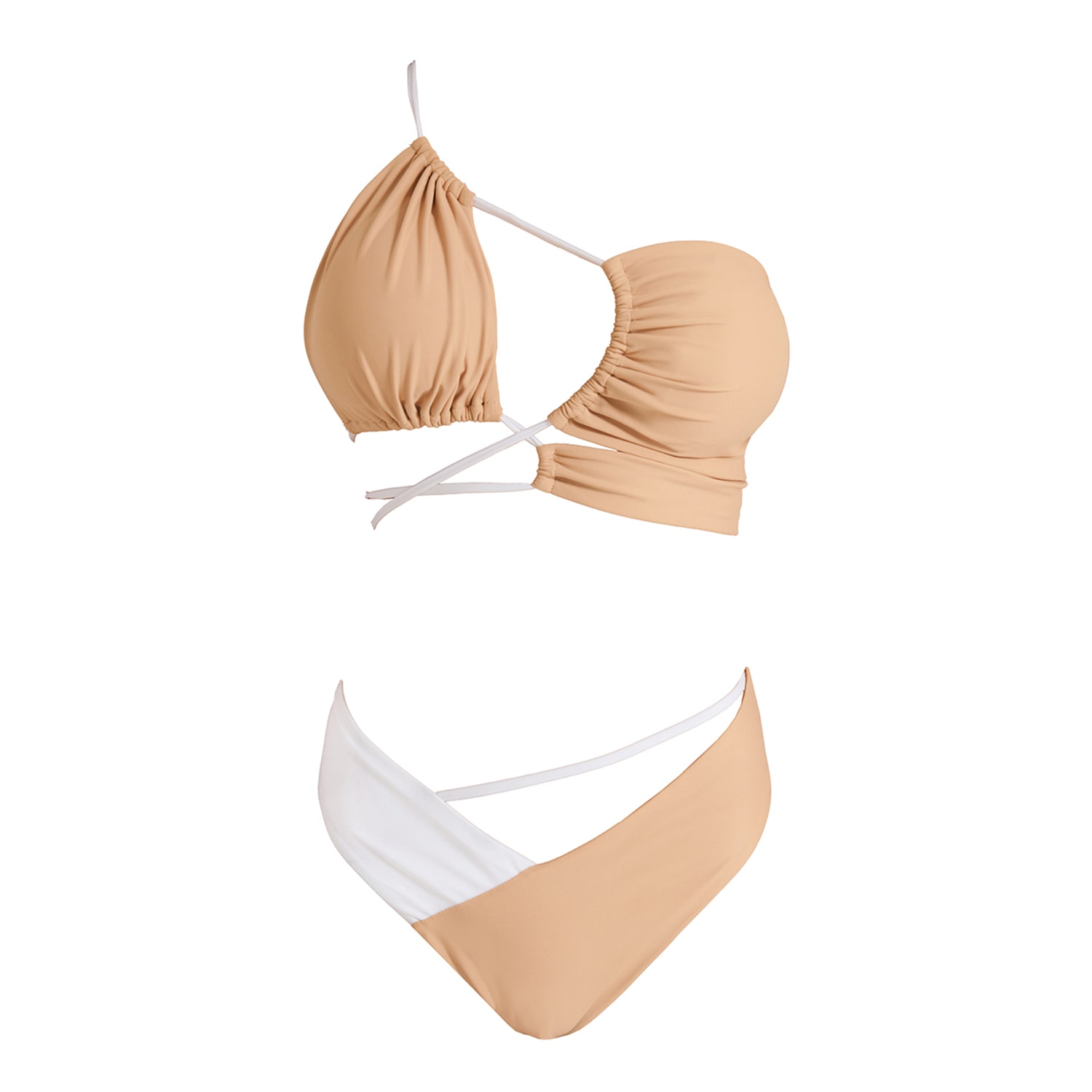 Women&rsquo;s Neutrals / White Filum Natural Bikini | Medium | Sancha the Brand