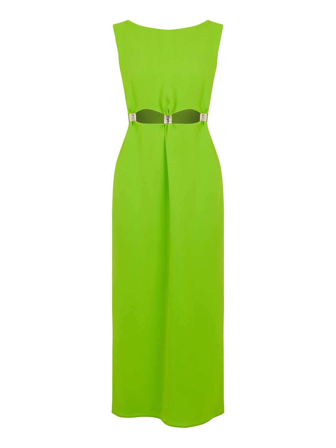 Shop Nocturne Women's Green Cut-out Maxi Dress
