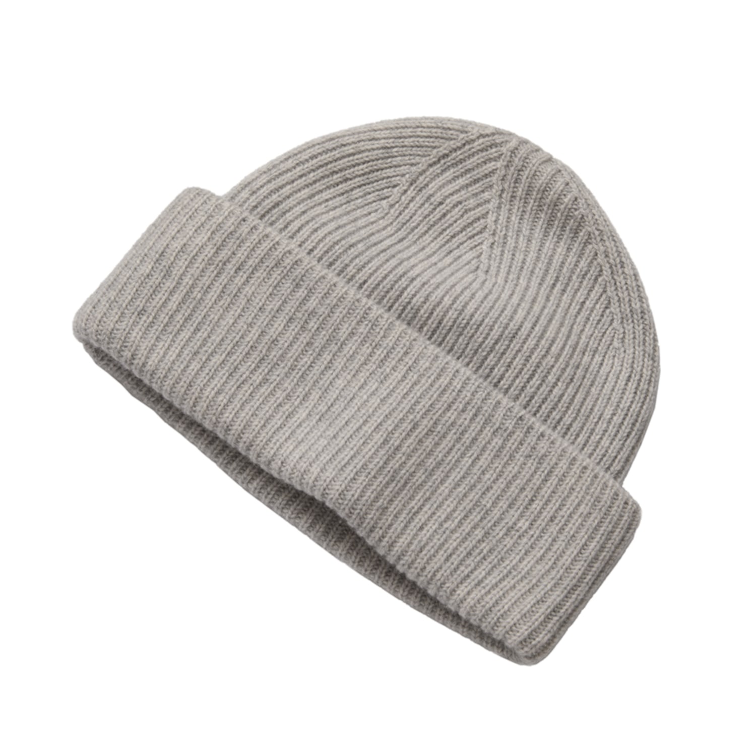 Cove Men's Grey Ribbed Cashmere Beanie In Gray