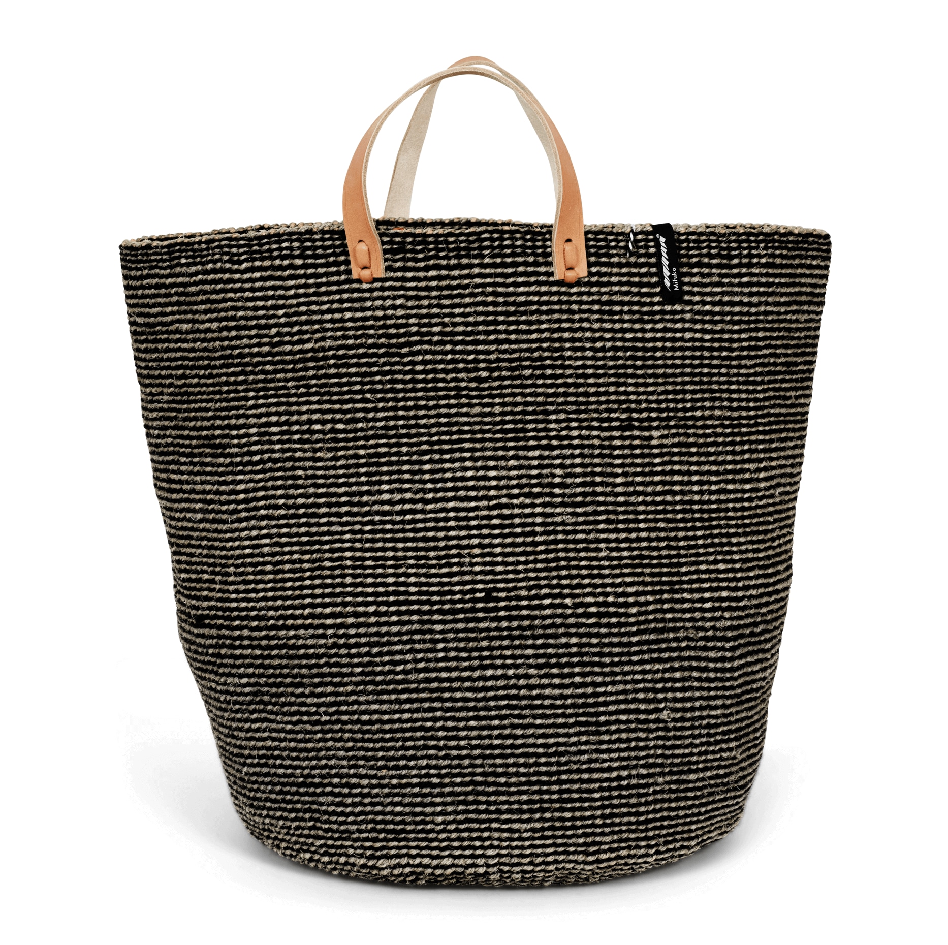 Mifuko Black / Brown / Grey Pamba Market Basket - Grey Sisal L In Multi