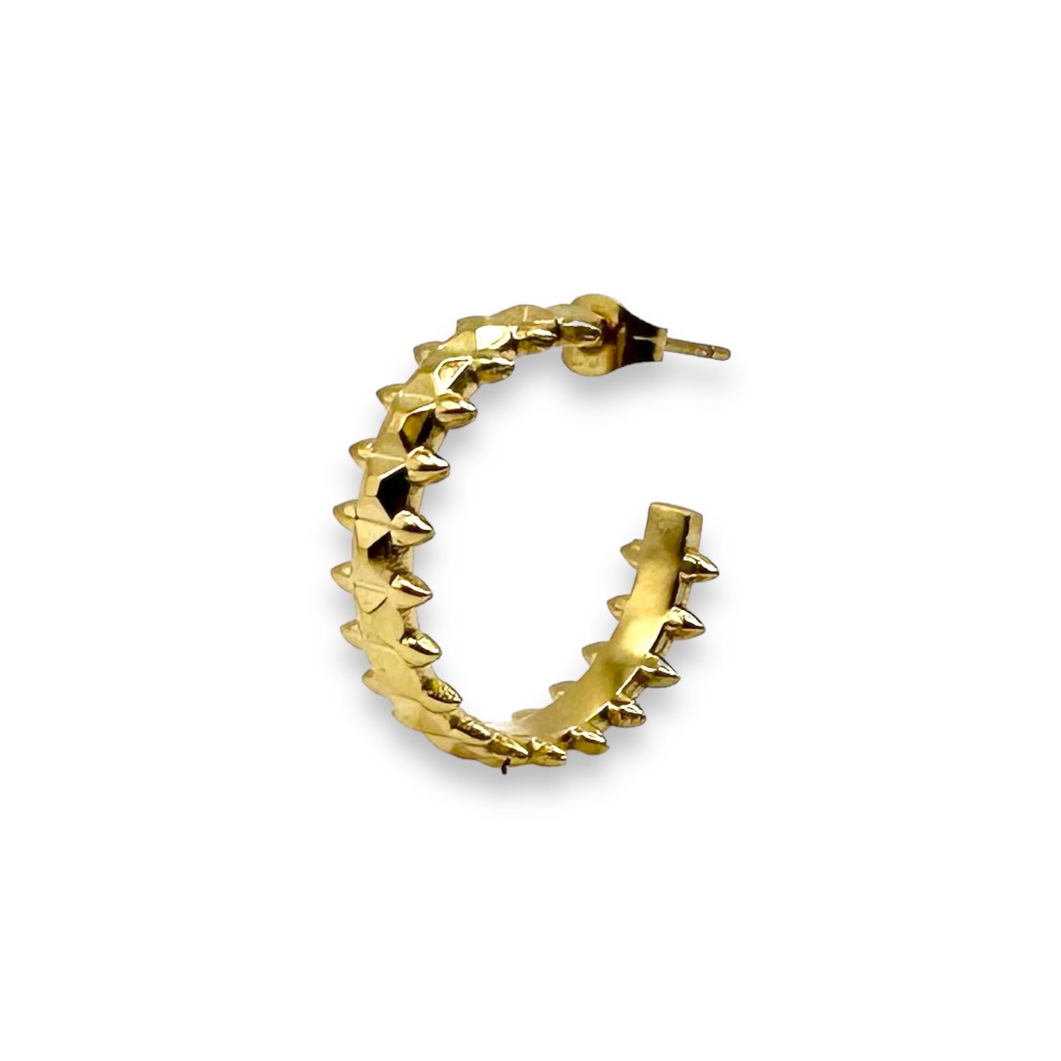 Women’s Artemis Hoop Earrings In Yellow Gold Jagged Halo Jewelry