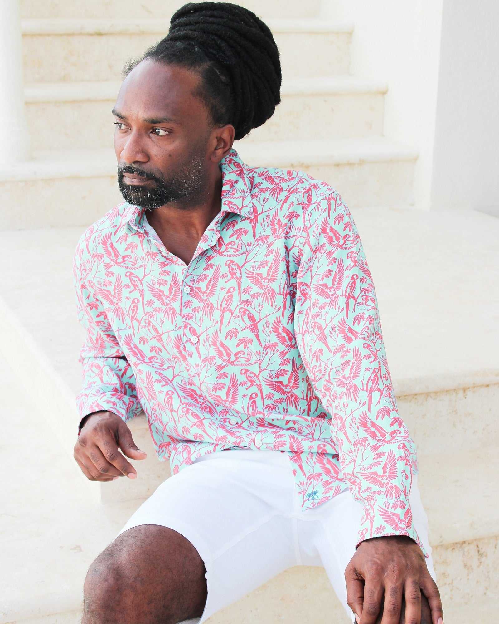 parrot dress shirt Mens Next White Parrot Regular Fit Cotton Short Sleeve Print Shirt 4XL