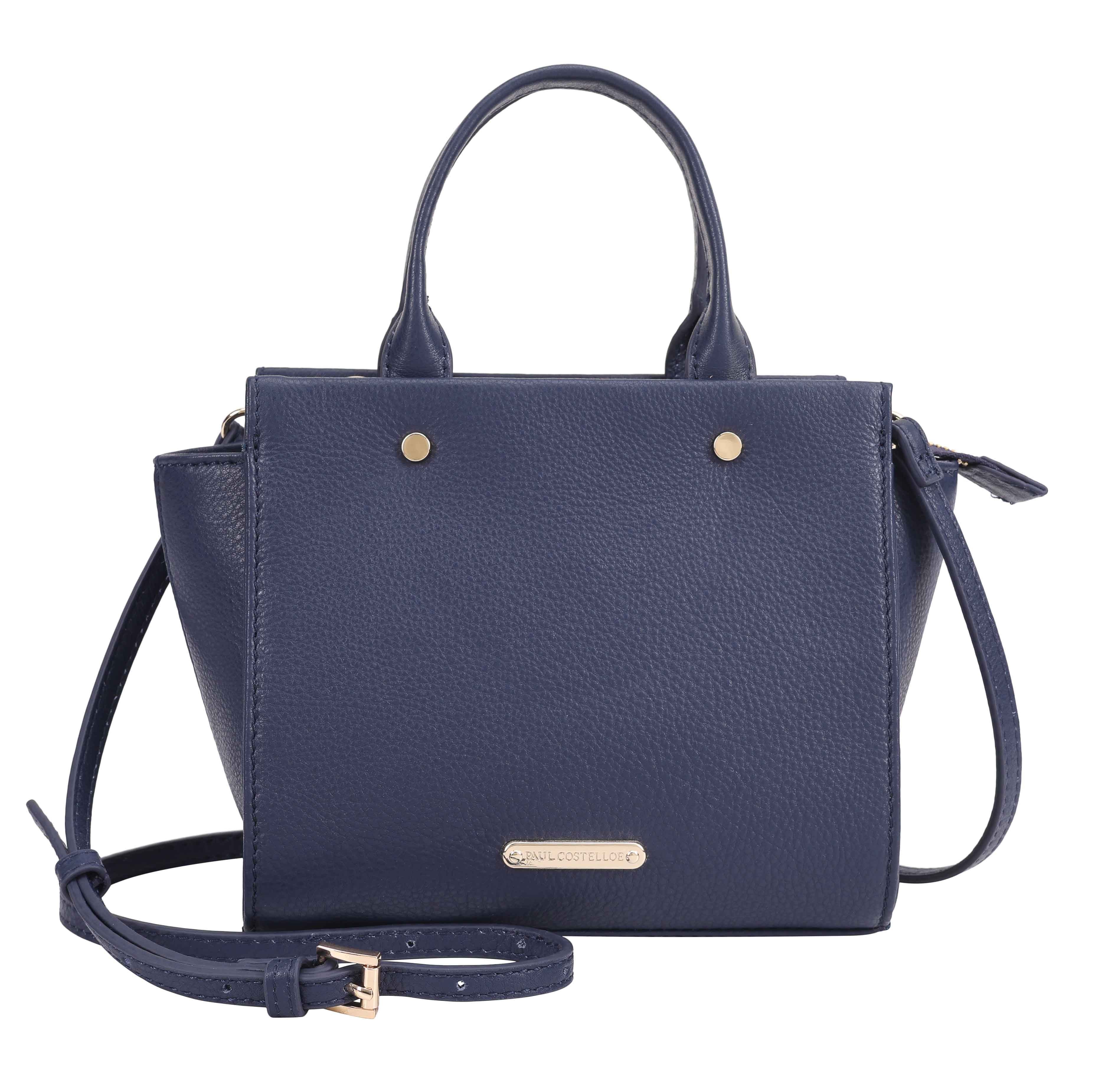 Paul Costelloe Women's Blue Drini Leather Crossbody Bag - Iris