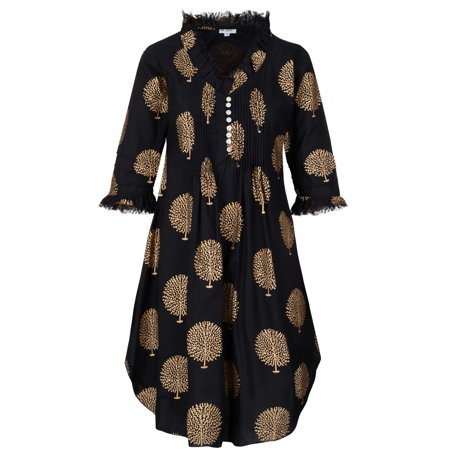 At Last... Women's Black Annabel Cotton Tunic In Midnight In Black