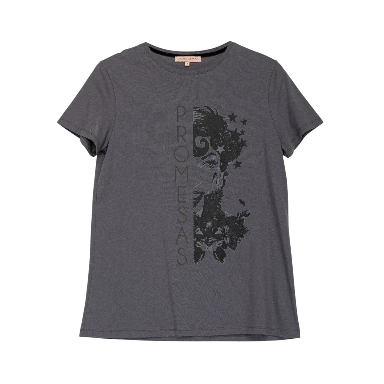 Dolores Promesas Women's Grey Illustrated Gray T-shirt Promises In Grey