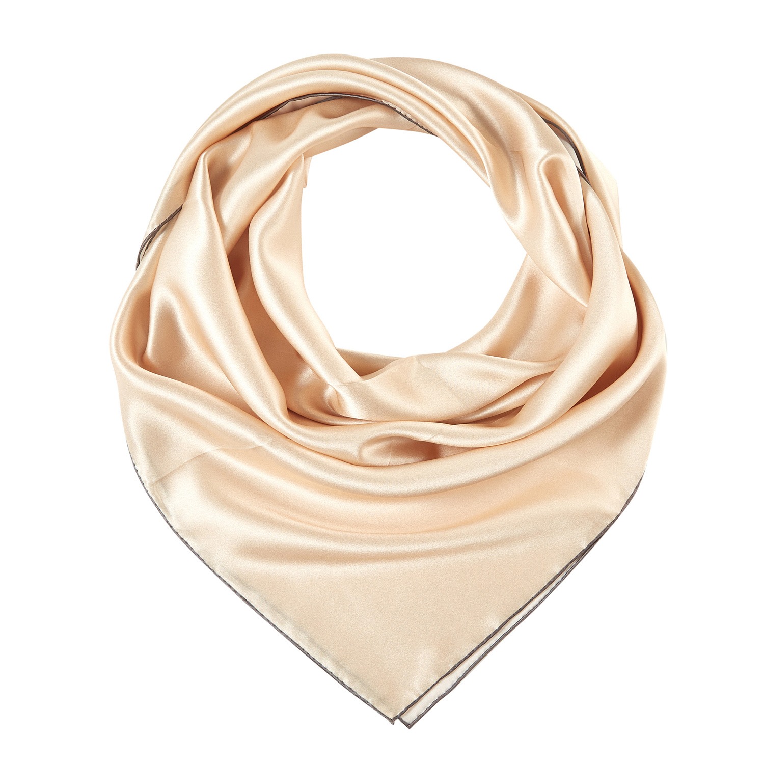Soft Strokes Silk Pure Scarf Solid Colour Collection - Grey Sand - Size Small